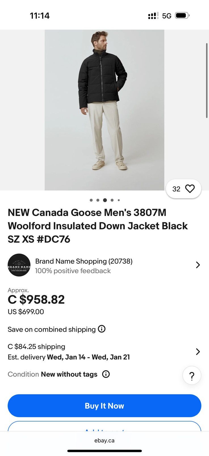 Canada Goose Canada Goose Men's 3807M Woolford Insulated Down Jacket Size US M / EU 48-50 / 2 - 12 Thumbnail