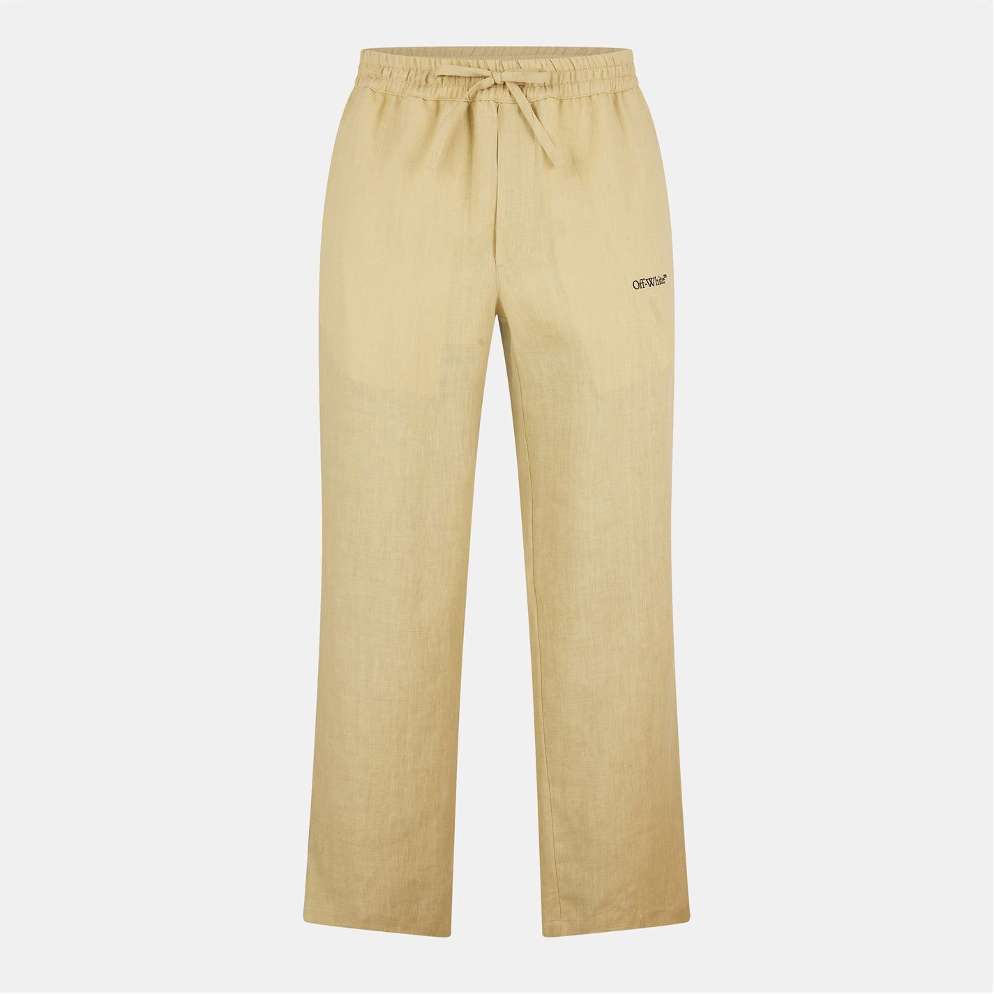 Off-White o1g2r1mq0226 Linen Lightweight Breathable Pants In Beige Size US 30 / EU 46 - 1 Thumbnail