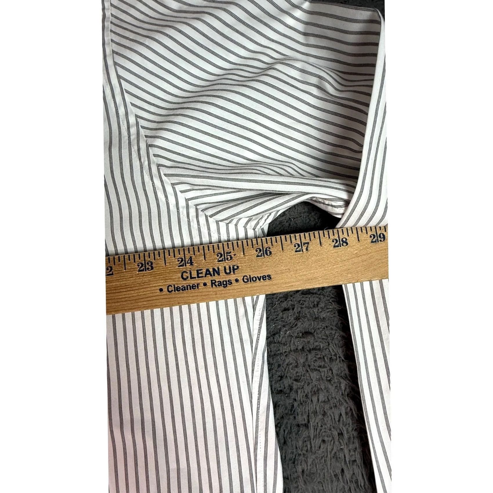 J.Crew VINTAGE J.Crew Haberdashery Dress Shirt Striped White XXL 2-Ply Cotton Men’s Long Sleeve Button-Down Regular/Classic, Refined, Business, Casual Size 48R - 5 Thumbnail