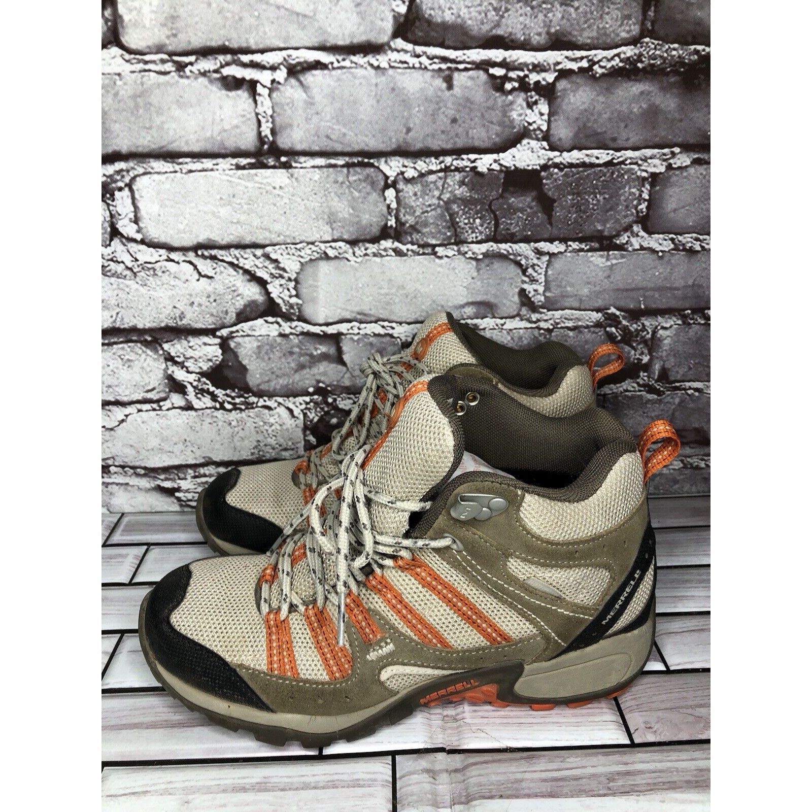 Merrell MERRELL Tuskora Waterproof Brindle Burnt Orange Hiking Boots Size US 8 / IT 38 - 10 Thumbnail