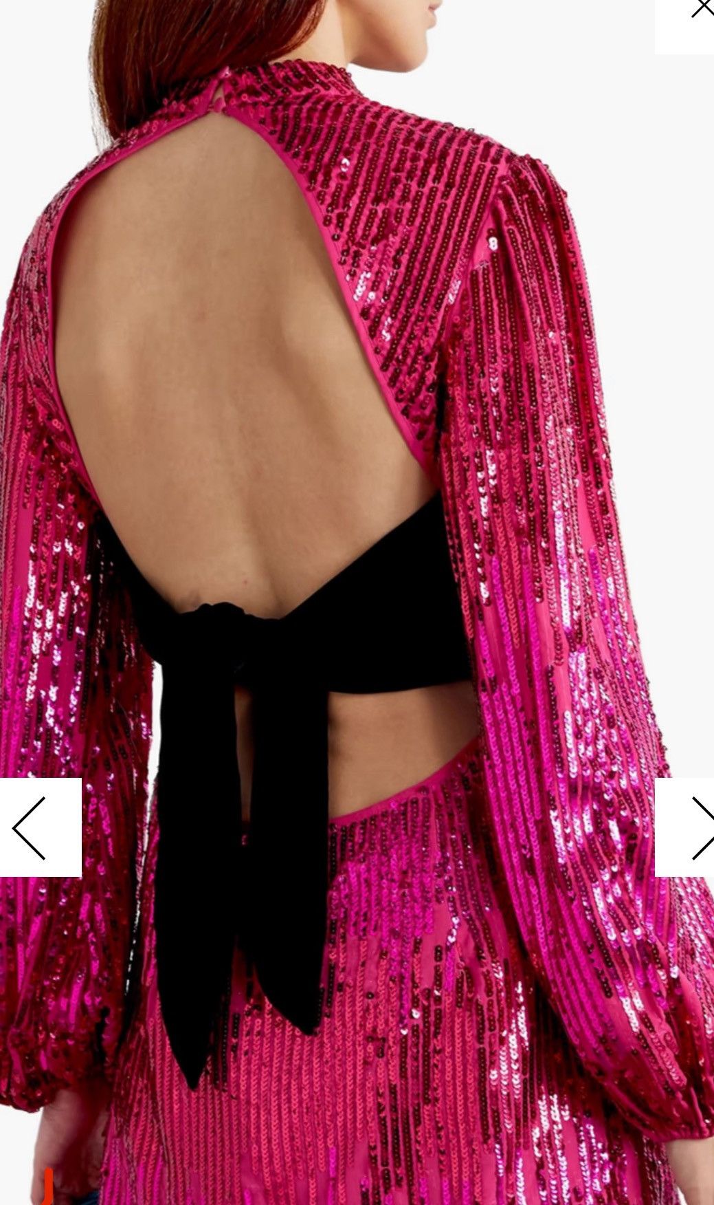 RIXO Lara Hot Pink Sequin by RIXO Size S / US 4 / IT 40 - 3 Thumbnail