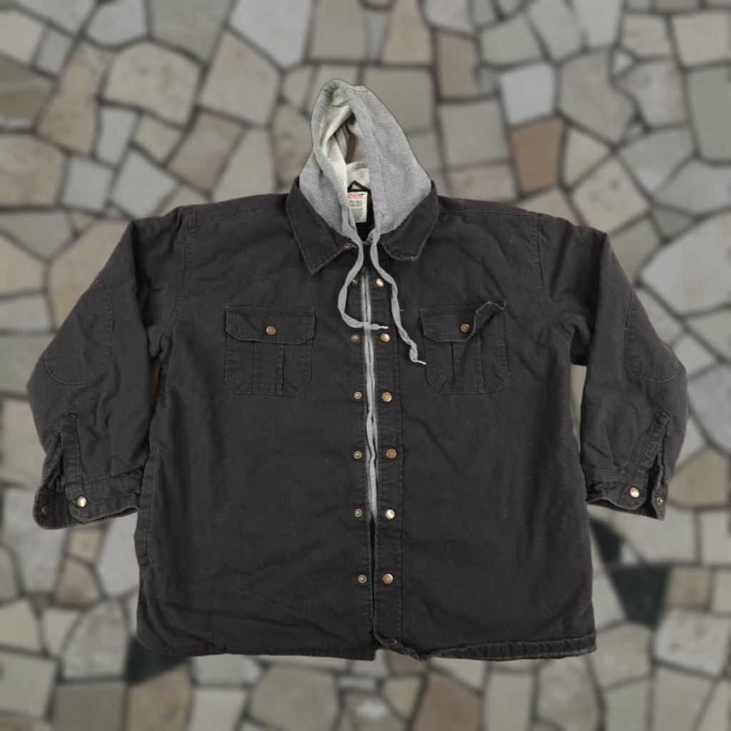 Dickies Dickies Jacket Mens XL Black Quilt Lined Hooded Chore Field Barn Work Coat Zip Jacket Size US XL / EU 56 / 4 - 1 Thumbnail