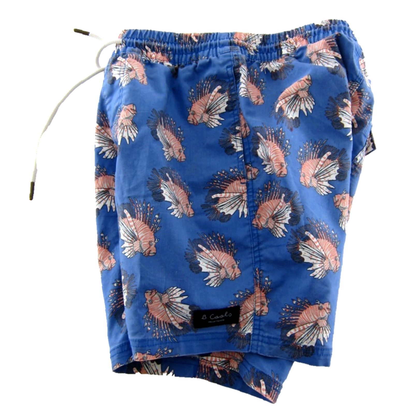 Barney Cools Barney Cools Pool Side Cotton Stretch Blue Orange Fish Swim Board Short Trunk 30 Size US 30 / EU 46 - 4 Thumbnail