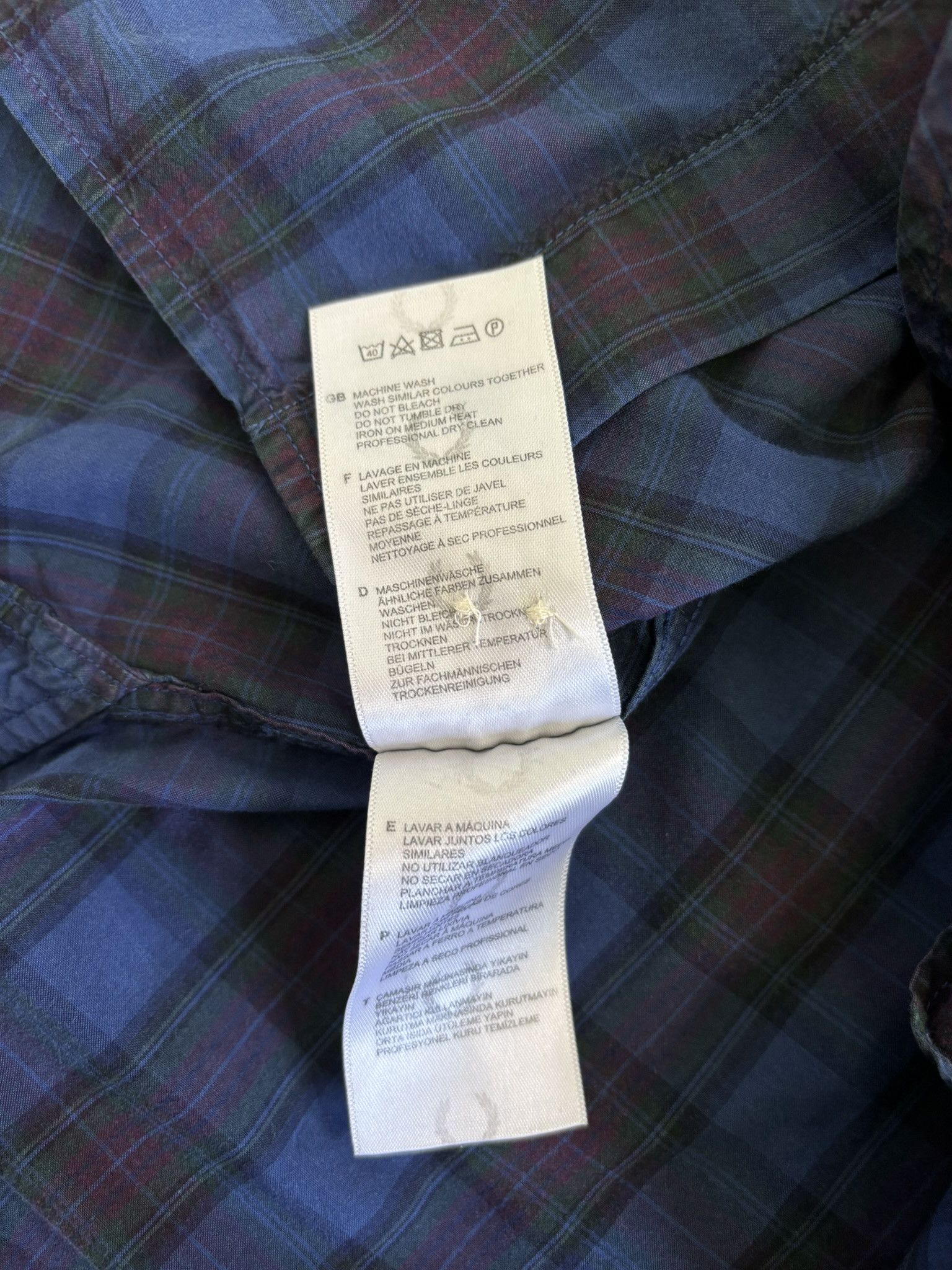 Fred Perry Fred Perry Navy Blue Check shirt size S Size US S / EU 44-46 / 1 - 13 Thumbnail