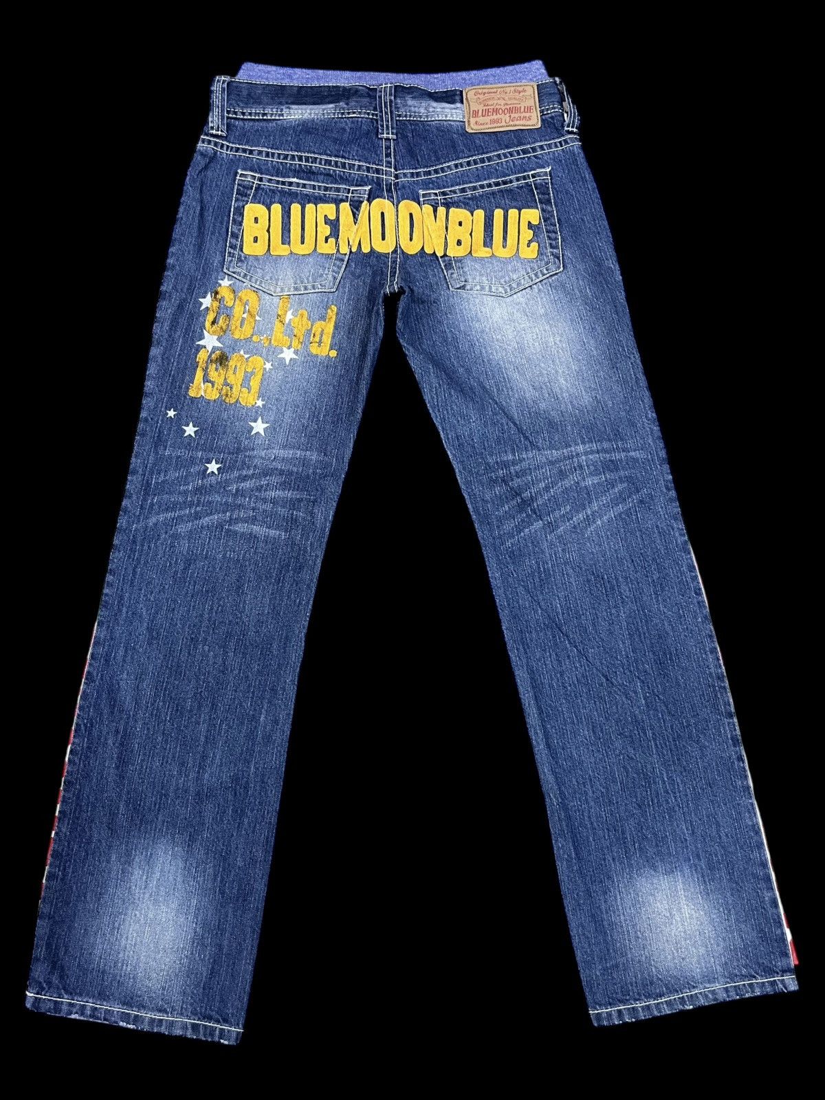 Pure Blue Japan Vintage BLUEMOONBLUE Side SpellOut Butt Embroidery Hysteric Size US 30 / EU 46 - 4 Thumbnail