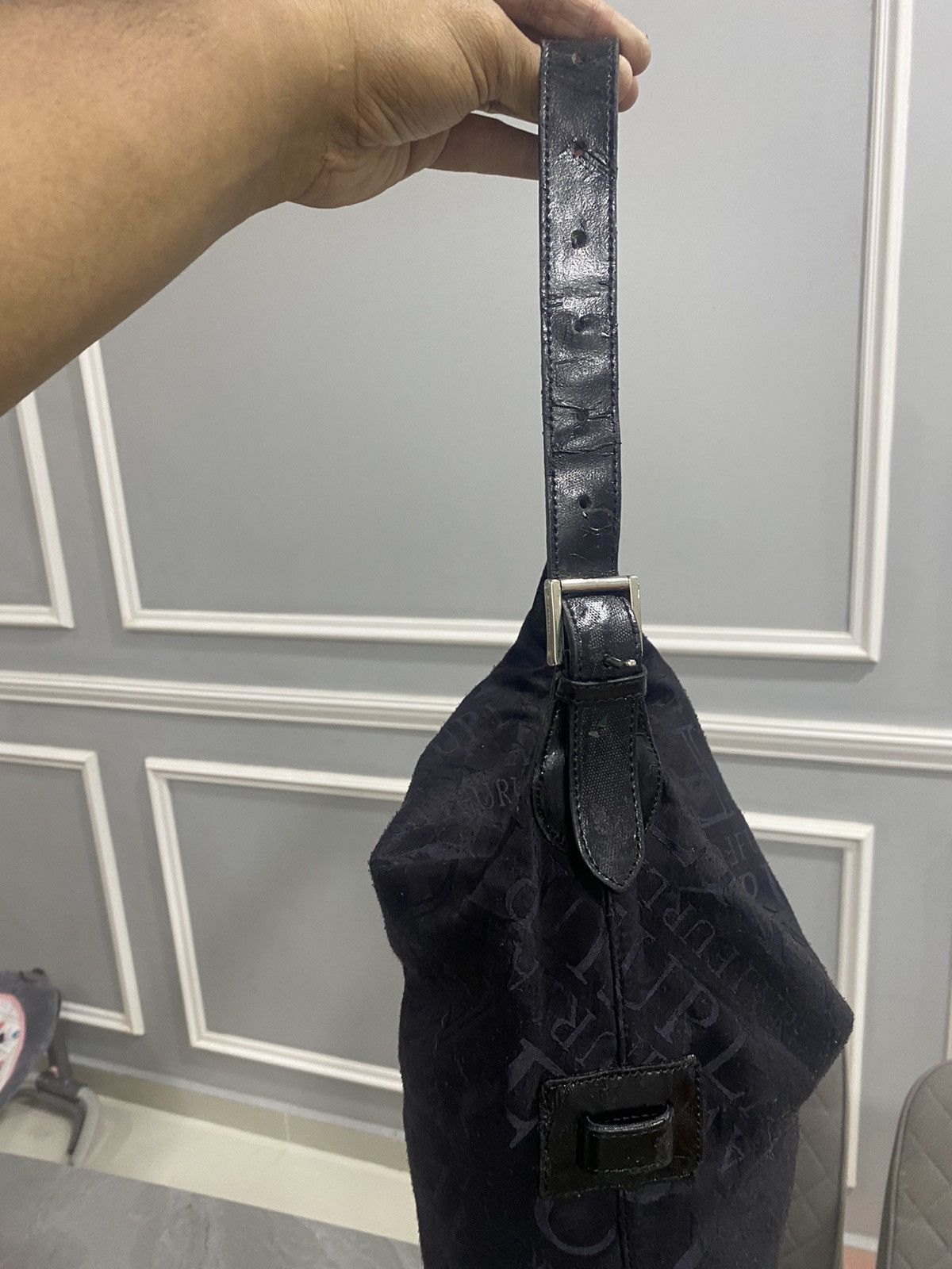 Furla FURLA BLACK MONOGRAM SHOULDER BAG Size ONE SIZE - 9 Thumbnail