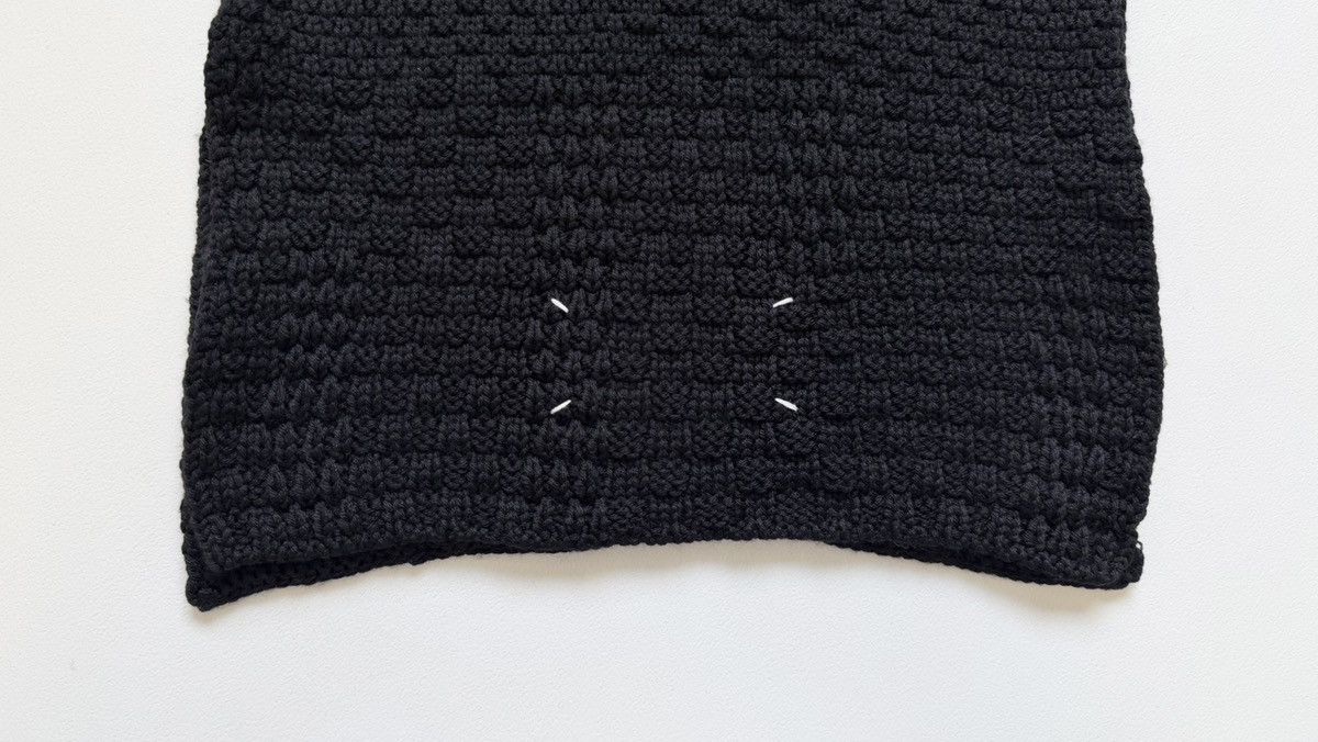Maison Margiela Late 2000s Textured Checkerboard Wool Scarf Size ONE SIZE - 5 Thumbnail