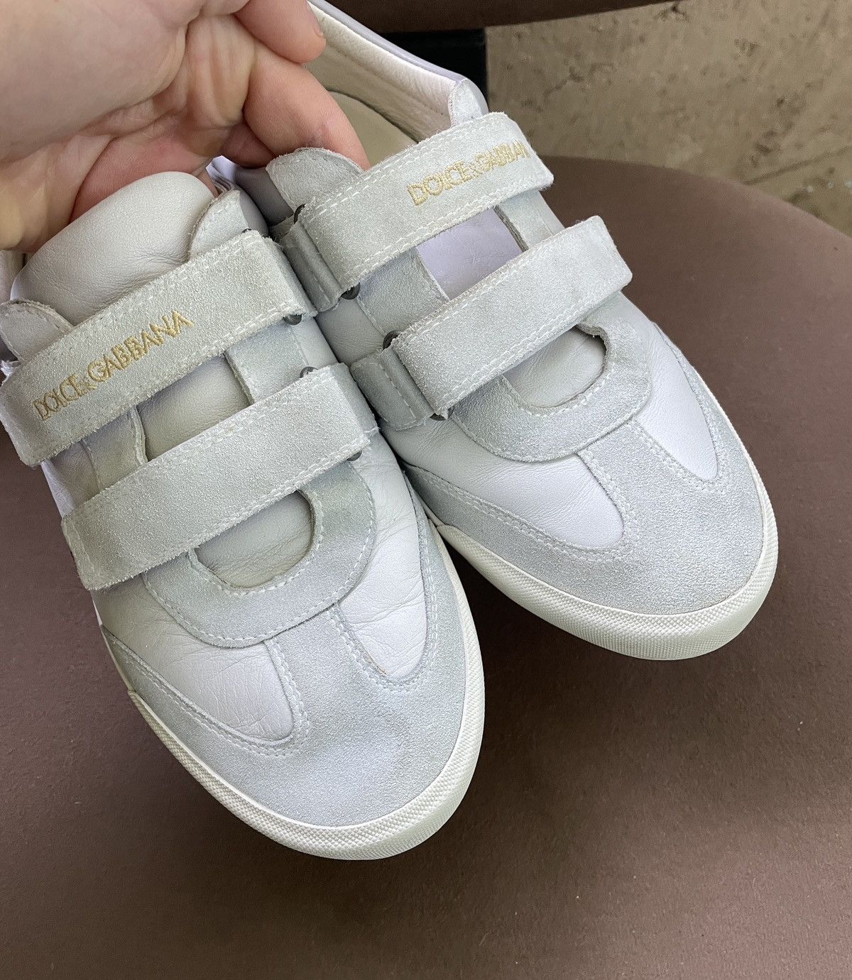 Dolce & Gabbana Dolce & Gabbana Women’s White grey Leather Sneakers Size US 6 / IT 36 - 19 Thumbnail