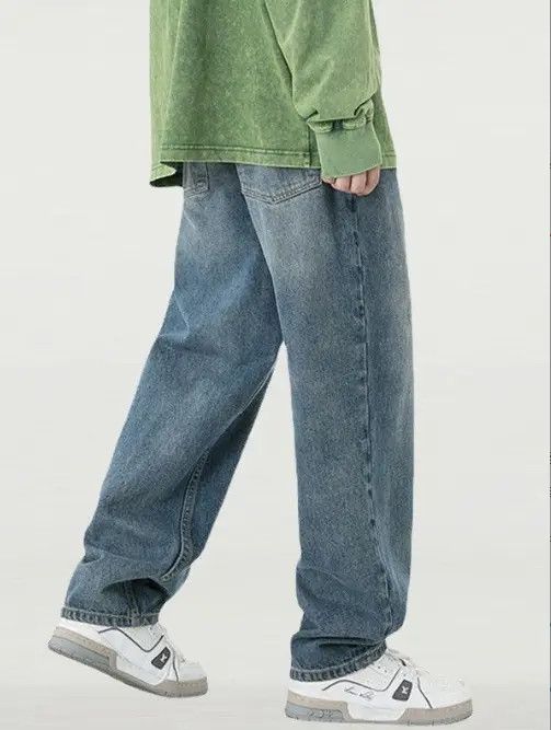 Japanese Brand Hara Men's loose versatile trendy straight jeans y2k Size US 32 / EU 48 - 2 Thumbnail