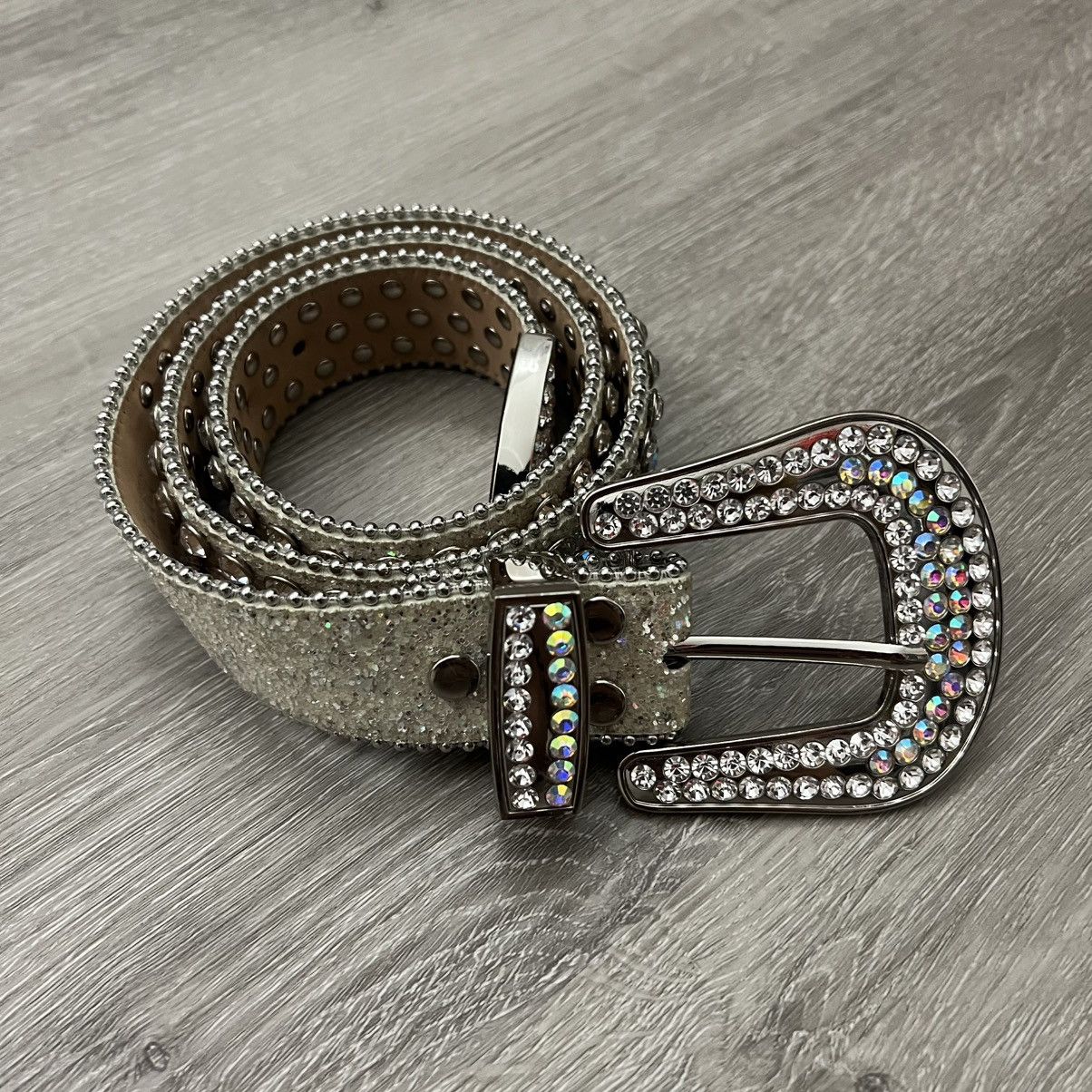 The GV Gallery GV Gallery Raspberry Hills RH Denim Rhinestone Belt Size 28 - 1 Thumbnail