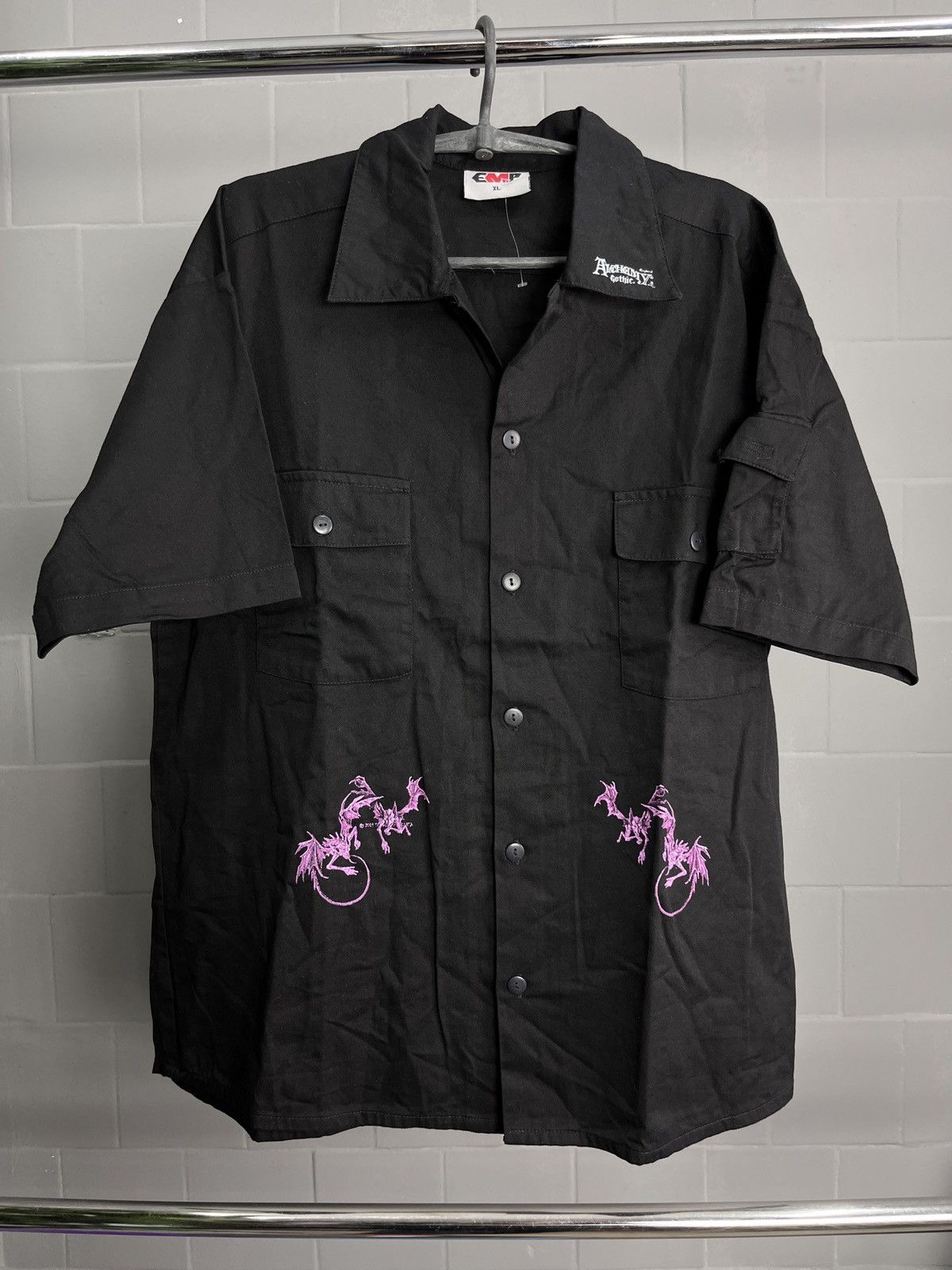 Vintage 2001 ALCHEMY GOTHIC DEMONS HEAVY SHIRT WITH 3 POCKETS - 865 Size US XL / EU 56 / 4 - 2 Thumbnail