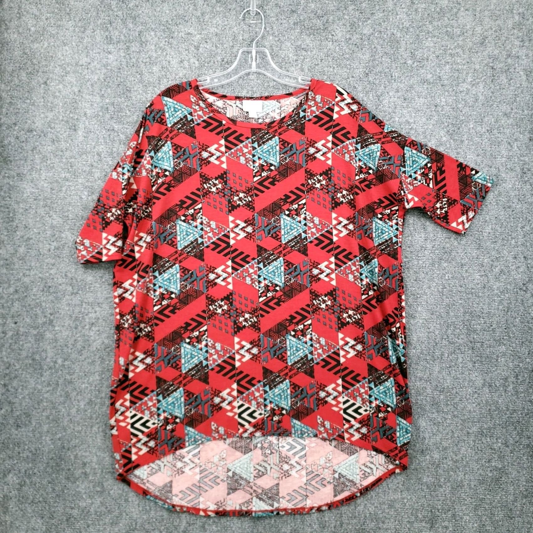 Vintage LuLaRoe Shirt Womens S Red Irma Simply Comfortable Tunic Floral Low Size S / US 4 / IT 40 - 2 Thumbnail