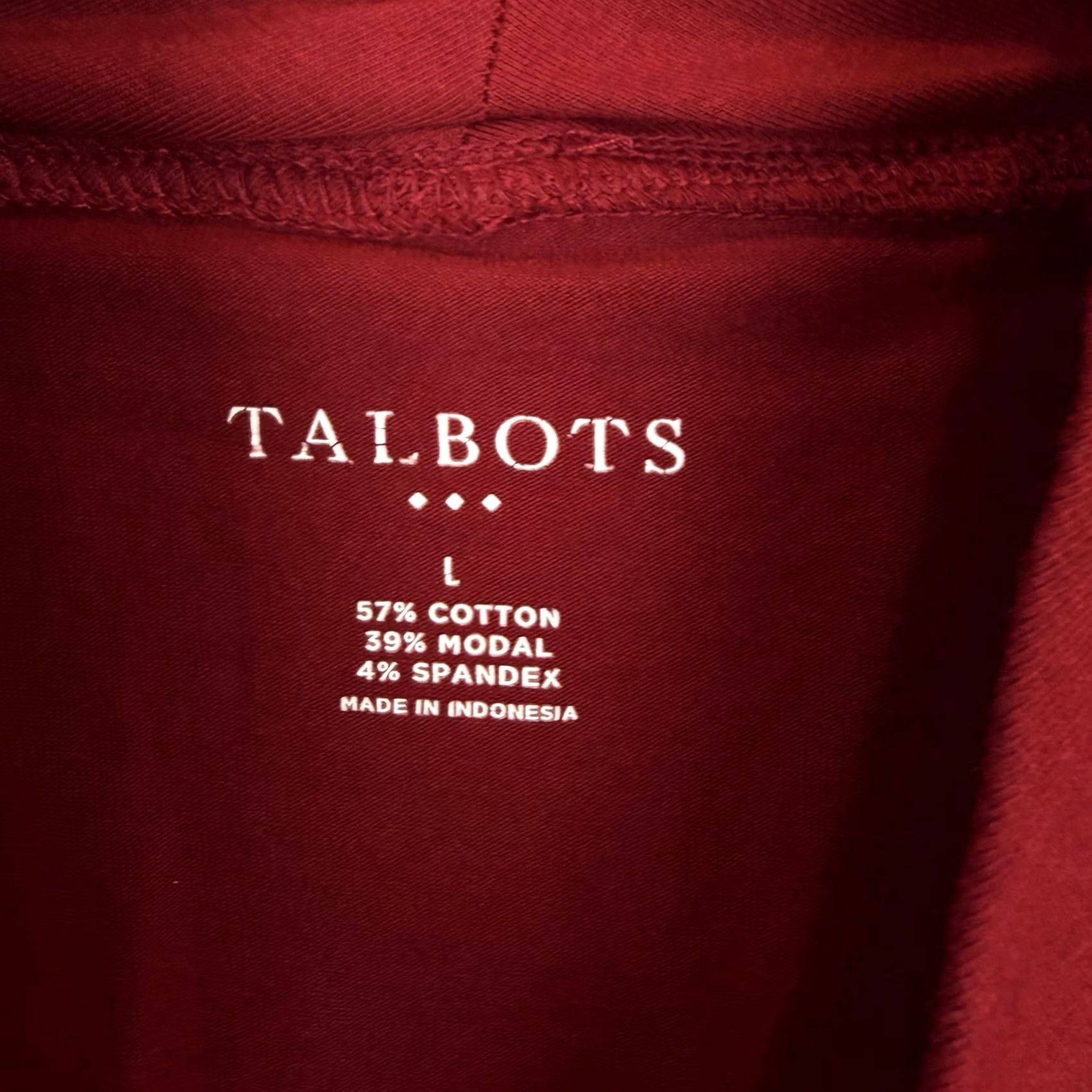 Talbots Talbots Pullover Top Womens Large Red Long Sleeve Cotton Blend Capsule Staple Size L / US 10 / IT 46 - 3 Thumbnail