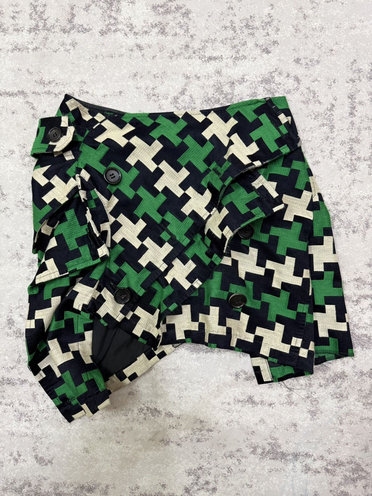 Comme des Garcons Junya Watanabe Comme Des Garcons Ad2005 Wool Panel Skirt Size 29" - 3 Thumbnail