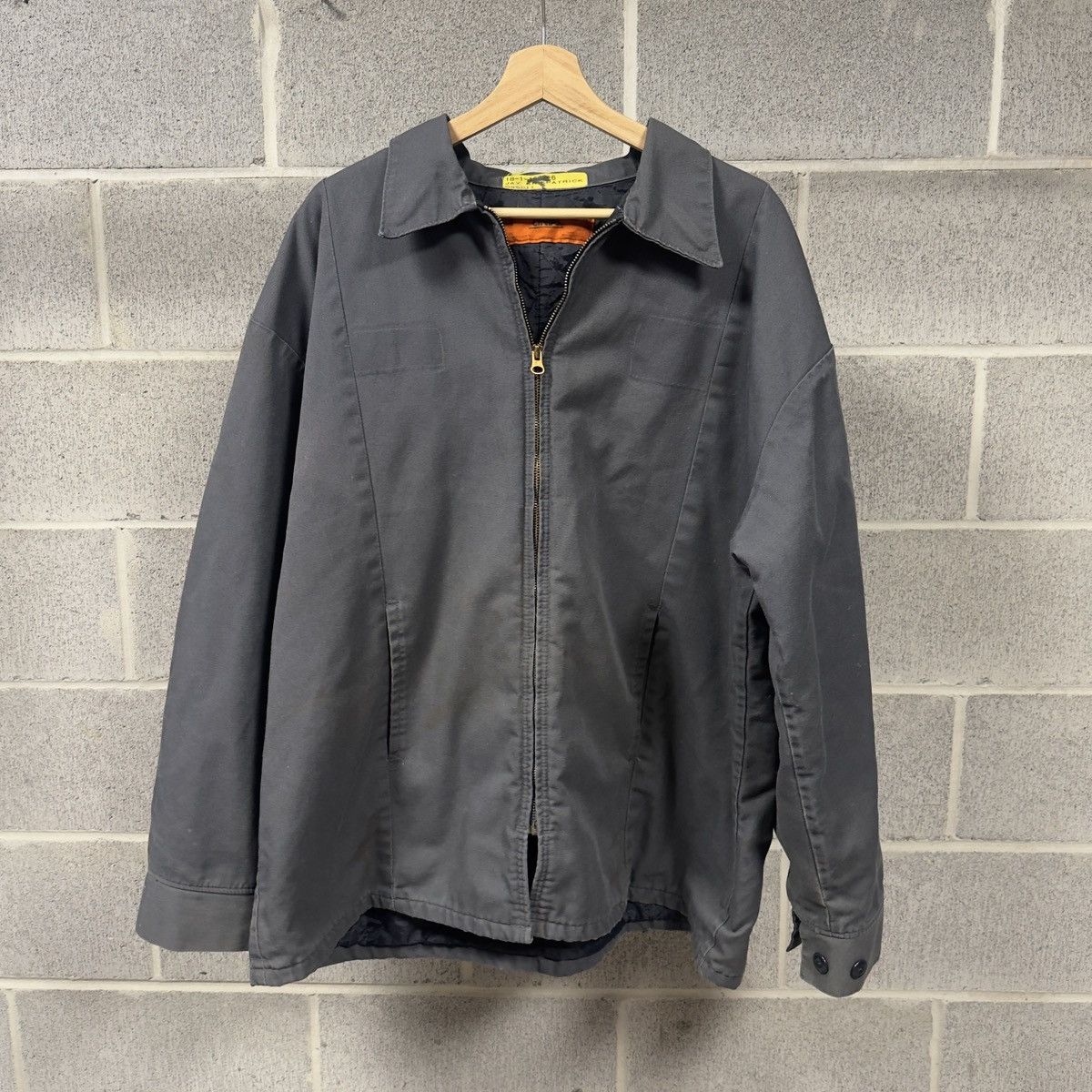 Vintage 90s Thrashed Faded Dirty Mechanic Work Jacket ERD Grunge Size US XXL / EU 58 / 5 - 1 Thumbnail