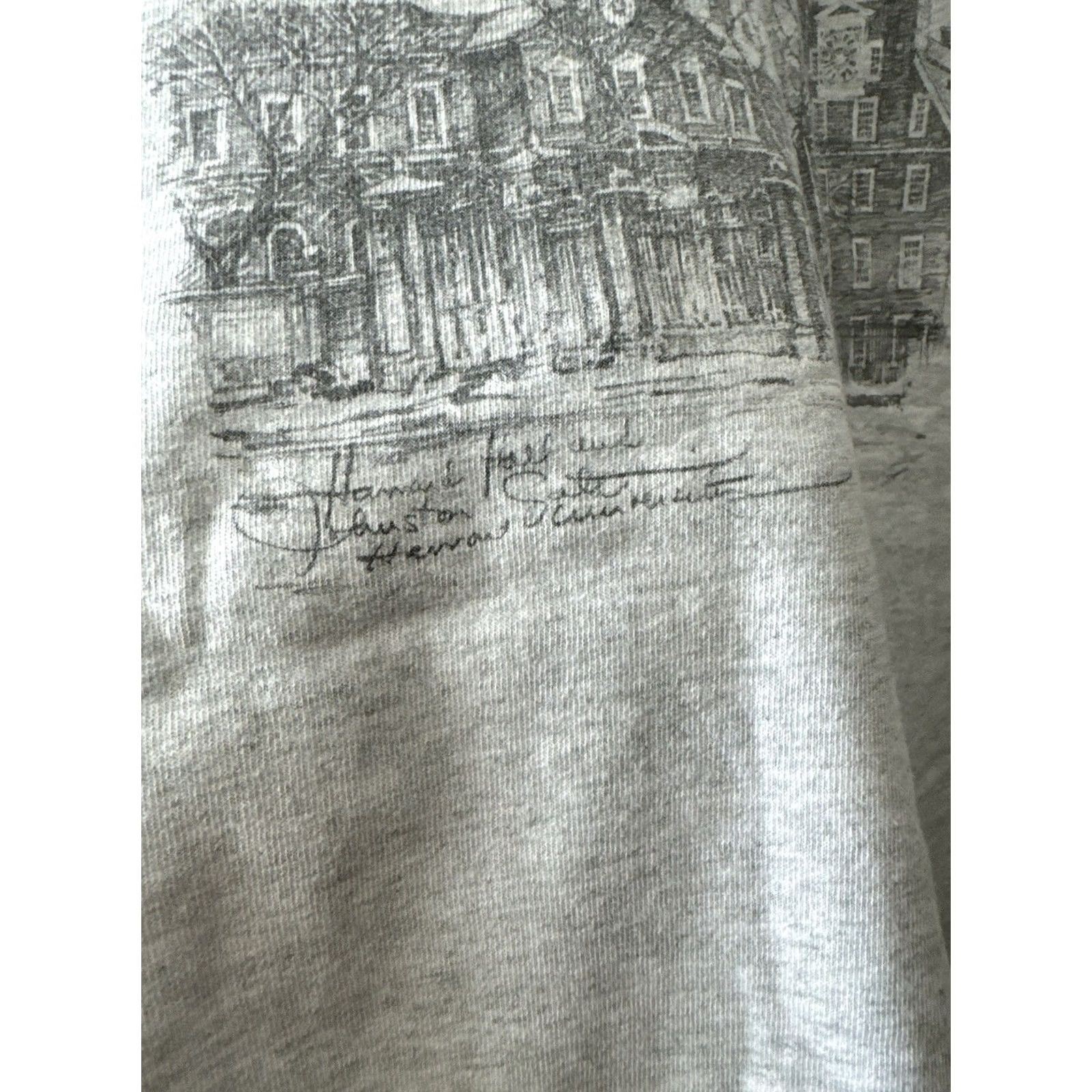 Fruit Of The Loom VINTAGE Harvard University T Shirt Fruit Of The Loom L Gray USA Made 90s Size US L / EU 52-54 / 3 - 3 Thumbnail