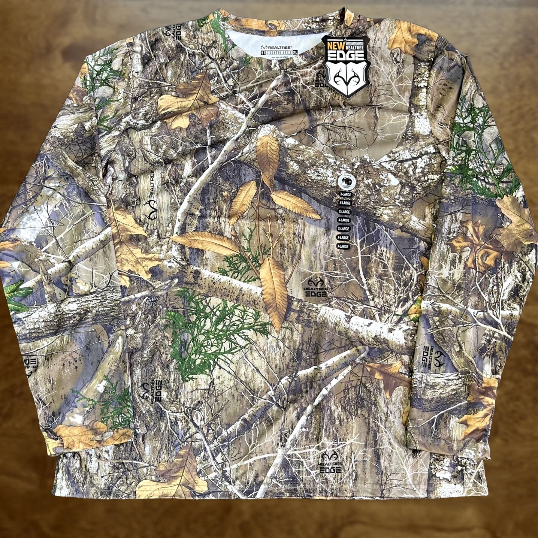Realtree Realtree Edge Camouflage Shirt Mens XL Brown Long Sleeve Hunting Base Layer Top Size US XL / EU 56 / 4 - 1 Thumbnail