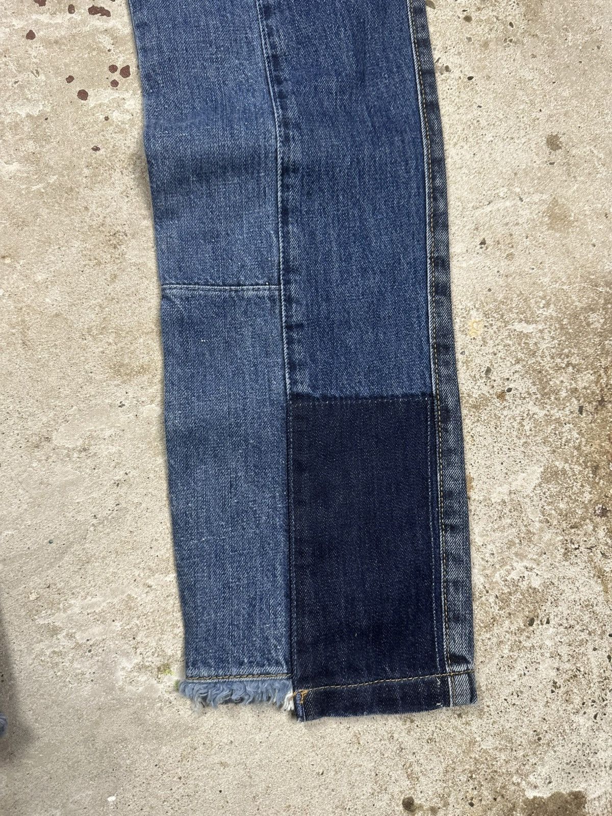 McQ Alexander McQueen Alexander McQueen MCQ Patchwork Jeans Denim Pants Size US 29 - 3 Thumbnail