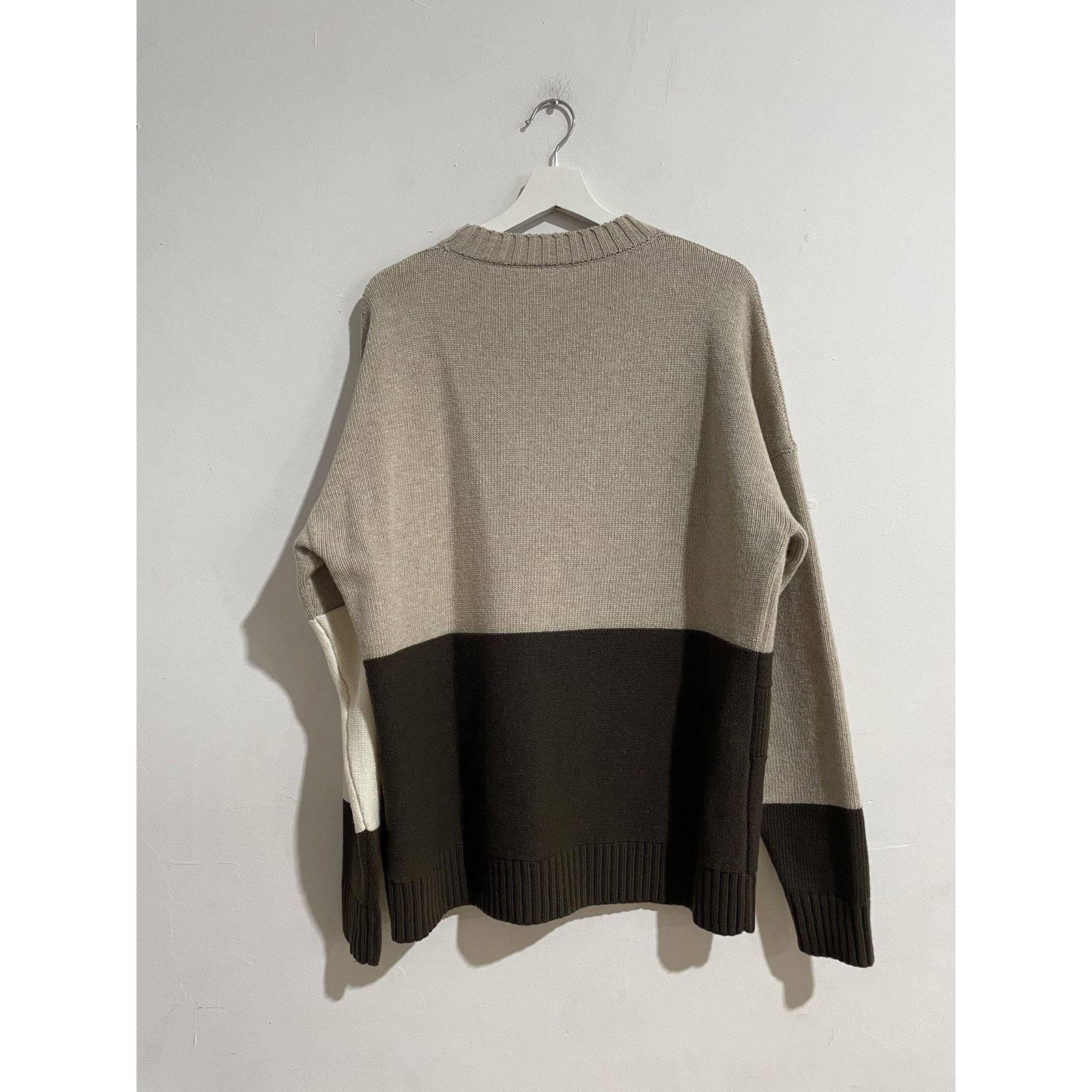 Off-White OFF-WHITE COLOR BLOCK INTARSIA SWEATER SIZE MEDIUM PREOWNED Size US M / EU 48-50 / 2 - 2 Thumbnail