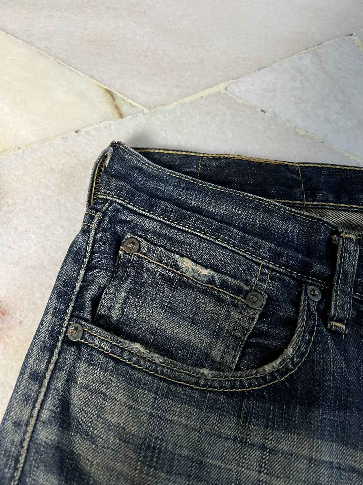 Levi's 💥BAGGY💥VINTAGE LEVIS 503 DISTRESSED MUD WASH JEANS VERY RARE Size US 35 - 6 Thumbnail