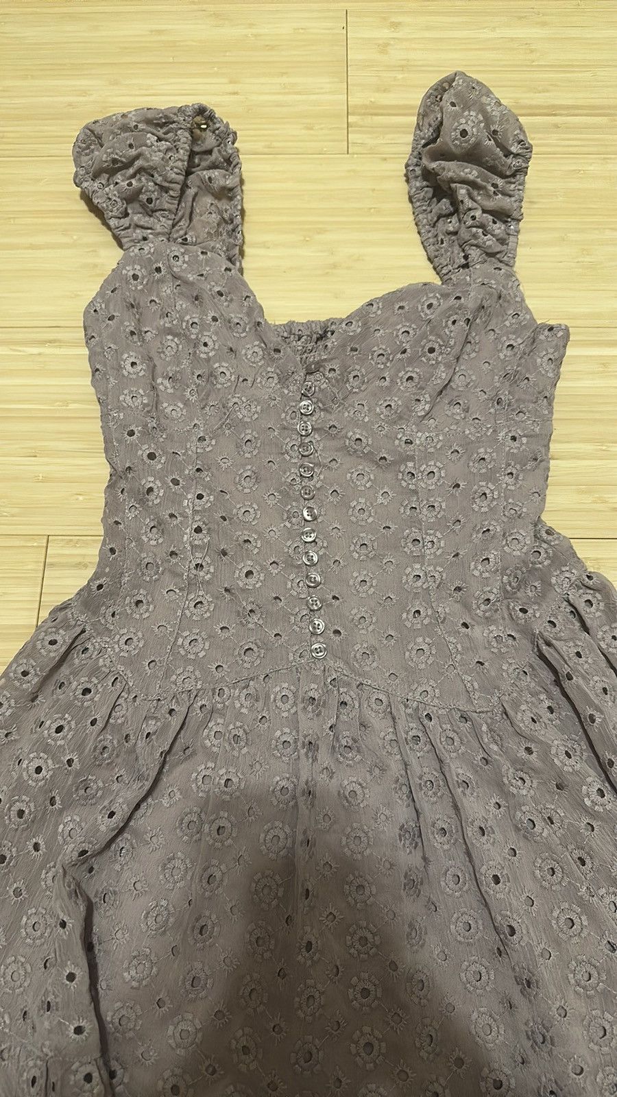 Urban Outfitters Kimchi Blue Leilani Eyelet Mini Dress Size S / US 4 / IT 40 - 4 Thumbnail