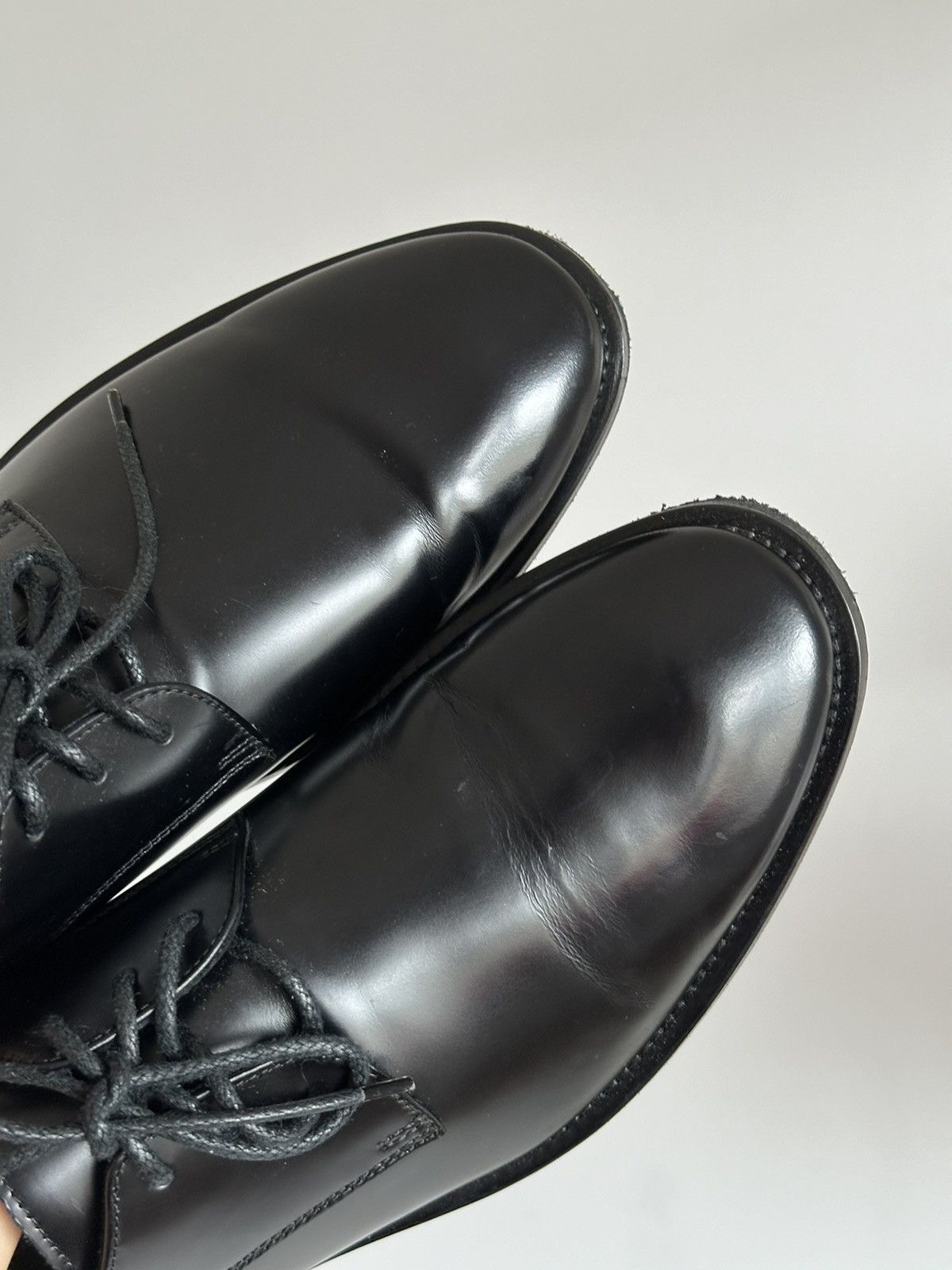 Balenciaga Balenciaga 2018 Semi-Gloss Leather Lace-Up Oxford Shoes Size US 7 / IT 37 - 4 Thumbnail