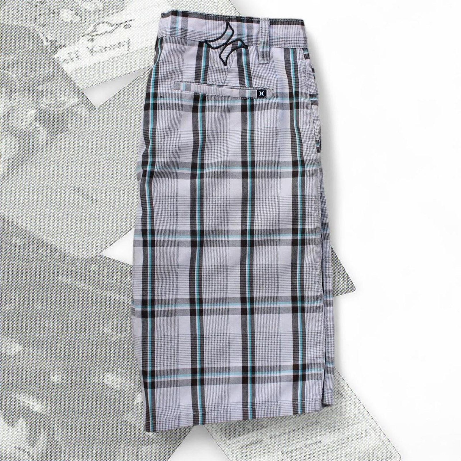 Hurley Y2K Tan / Blue Plaid Hurley Skater Board Shorts Size US 33 - 2 Thumbnail
