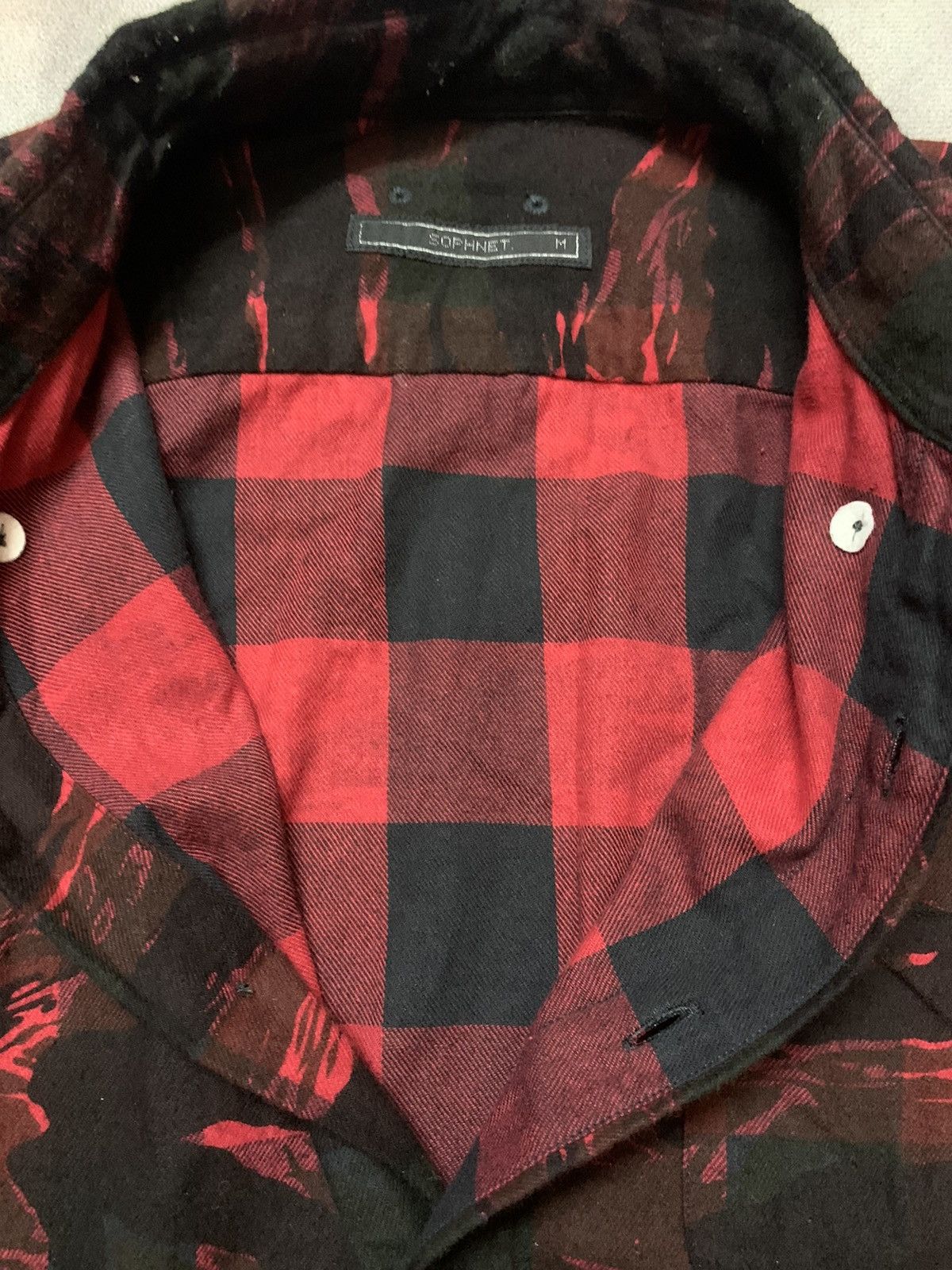 Sophnet. Sophnet. Red Tiger Stripe Tartan Hybrid Flannel Size US M / EU 48-50 / 2 - 6 Thumbnail