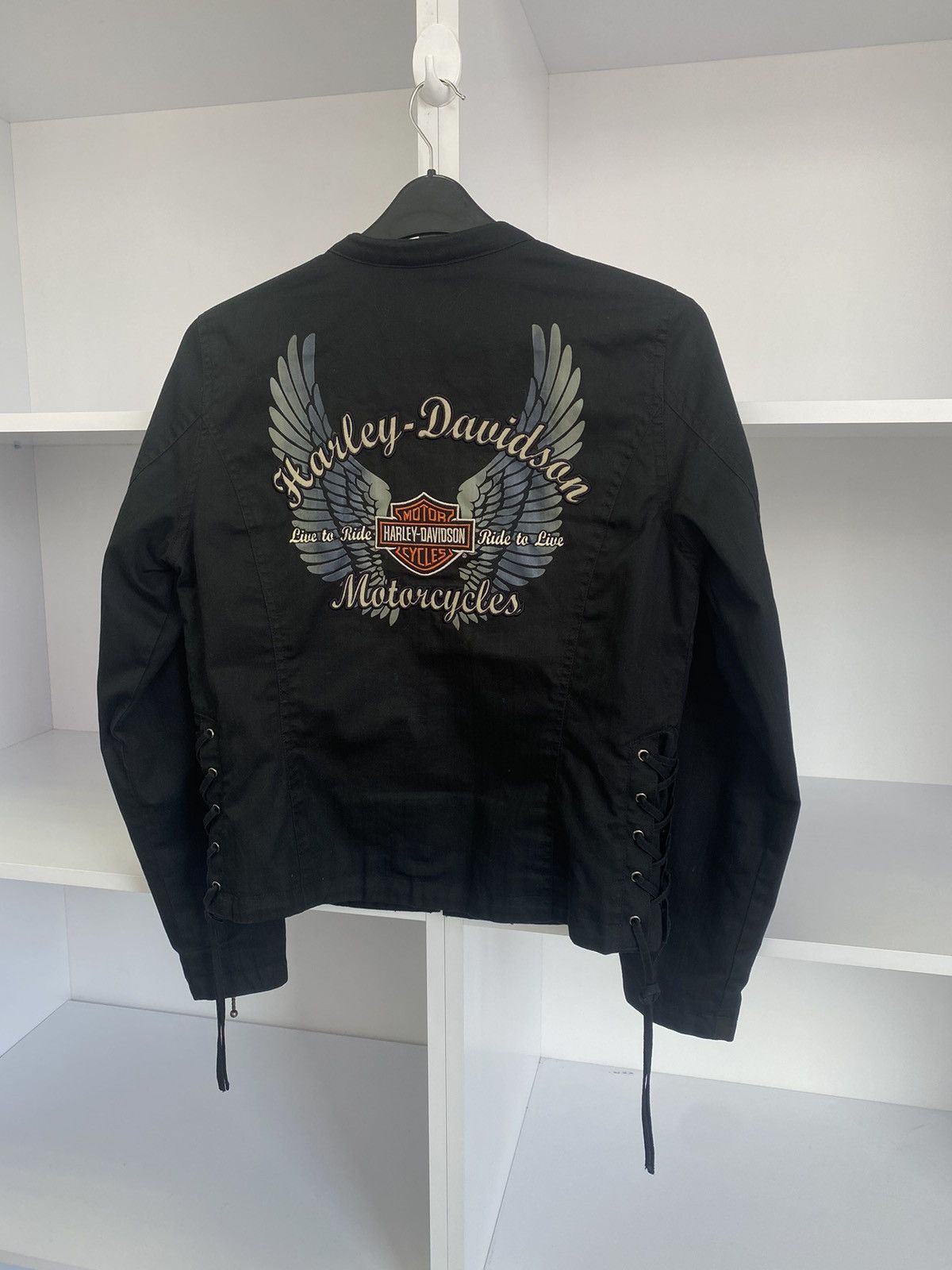 Harley Davidson × Vintage Vintage Harley-Davidson Motorcycles Big Logo Women’s Jacket Size M / US 6-8 / IT 42-44 - 10 Thumbnail