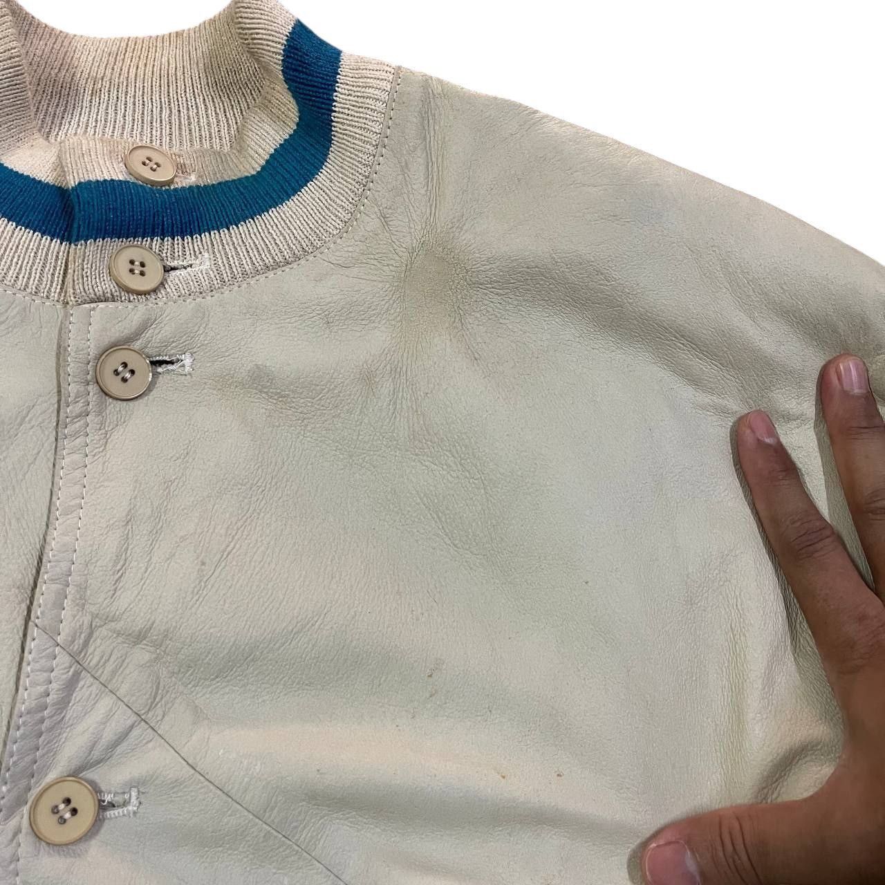 Enrico Coveri Vintage Enrico Coveri Safari Leather Bomber Jacket Size US M / EU 48-50 / 2 - 7 Thumbnail