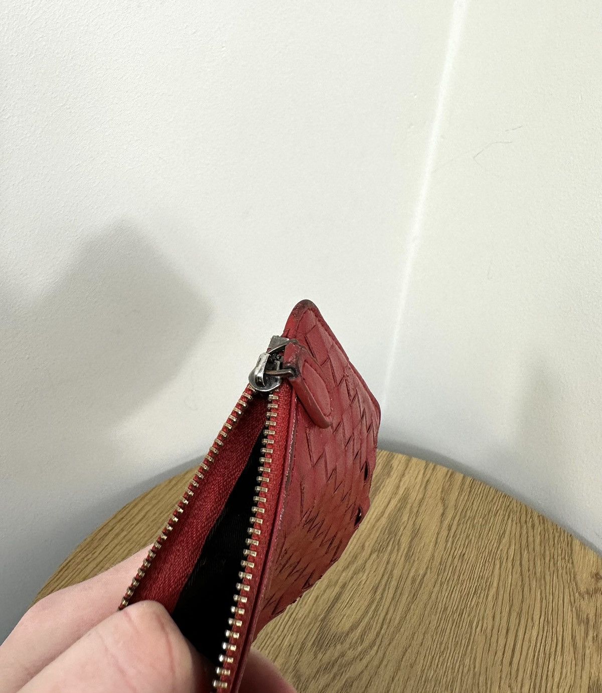Bottega Veneta × Vintage Vintage Bottega Veneta Luxury Classic Red Leather Wallet Size ONE SIZE - 6 Thumbnail