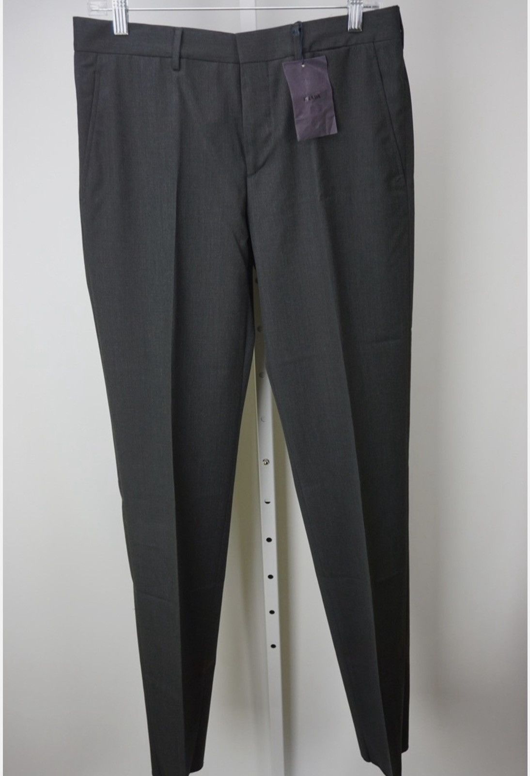 Prada Charcoal Gray Wool Straight Leg Prada Trousers size 60 Size US 44 / EU 60 - 6 Thumbnail