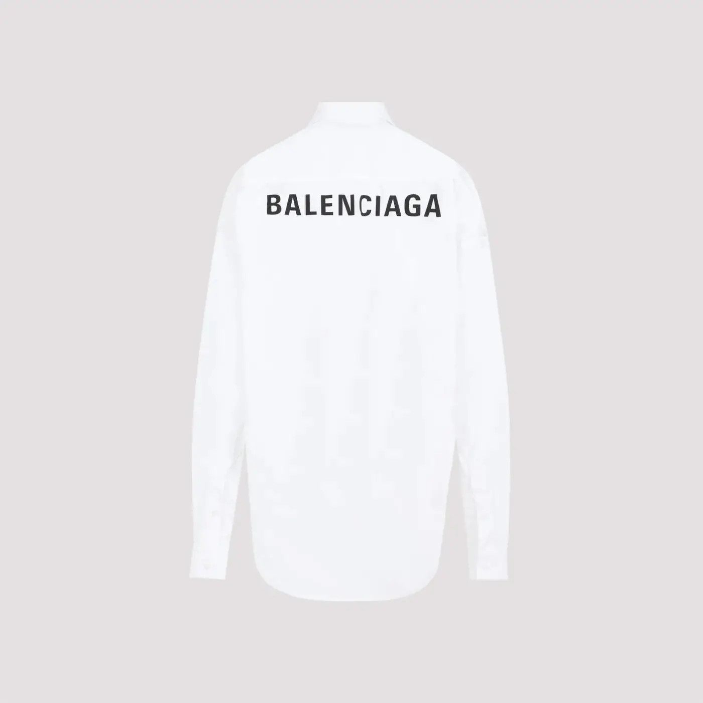 Balenciaga o1mt1gz1224 Cocoon Shirt Large Fit in White Size M / US 6-8 / IT 42-44 - 2 Thumbnail