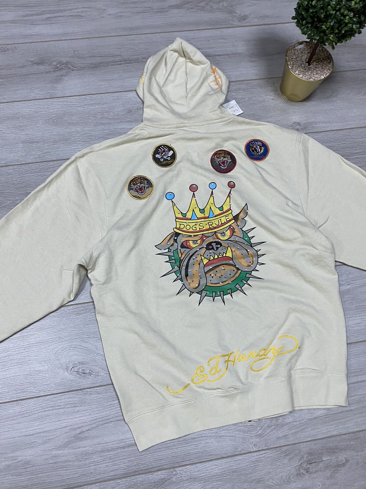 Ed Hardy Ed Hardy 🐶 vintage dogs rule big logo hoodie Size US XXL / EU 58 / 5 - 9 Thumbnail