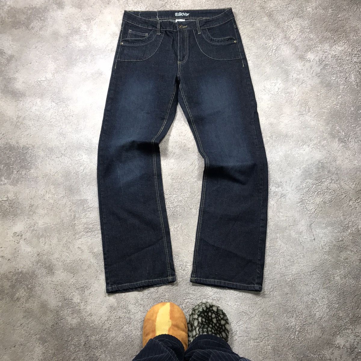 Vintage Vintage Y2K Distressed Baggy Jeans Skate Grunge Dark Wash 32 Size 32" / US 10 / IT 46 - 1 Thumbnail