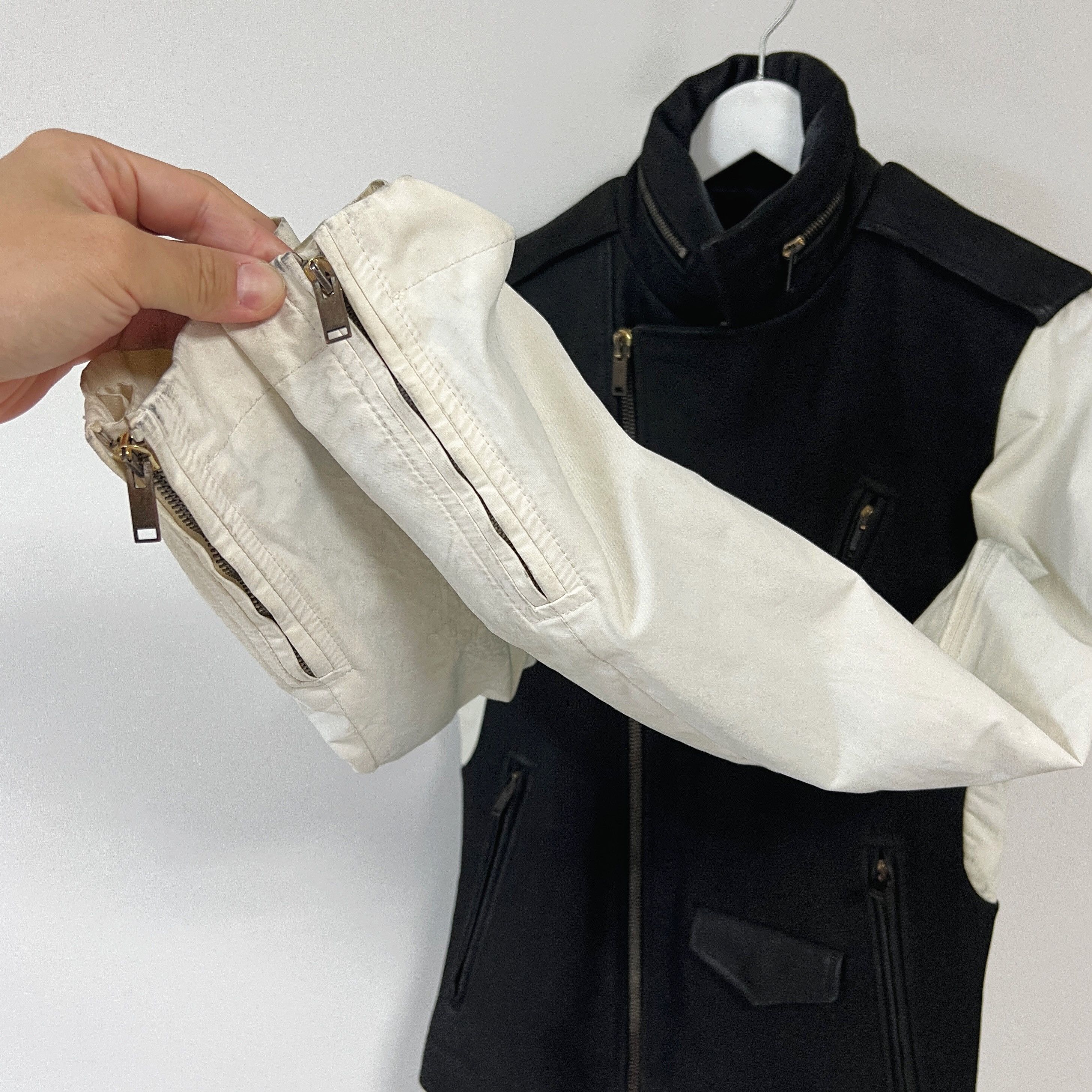 Rick Owens Rick Owens 13FW "PLINTH" Stooges Biker Secret Hood Jacket Size US S / EU 44-46 / 1 - 4 Thumbnail