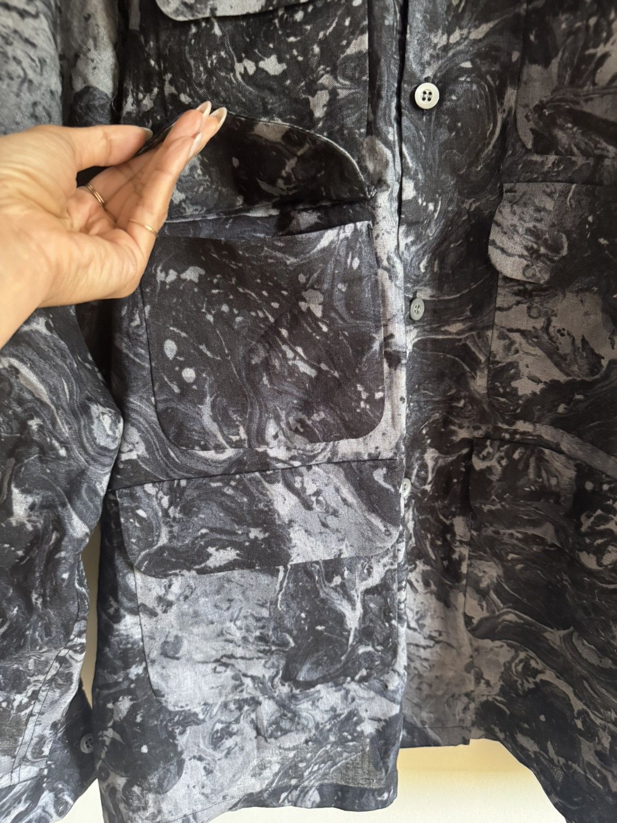 Nepenthes Nepenthes Co, Ltd button down linen shirt Size US L / EU 52-54 / 3 - 5 Thumbnail