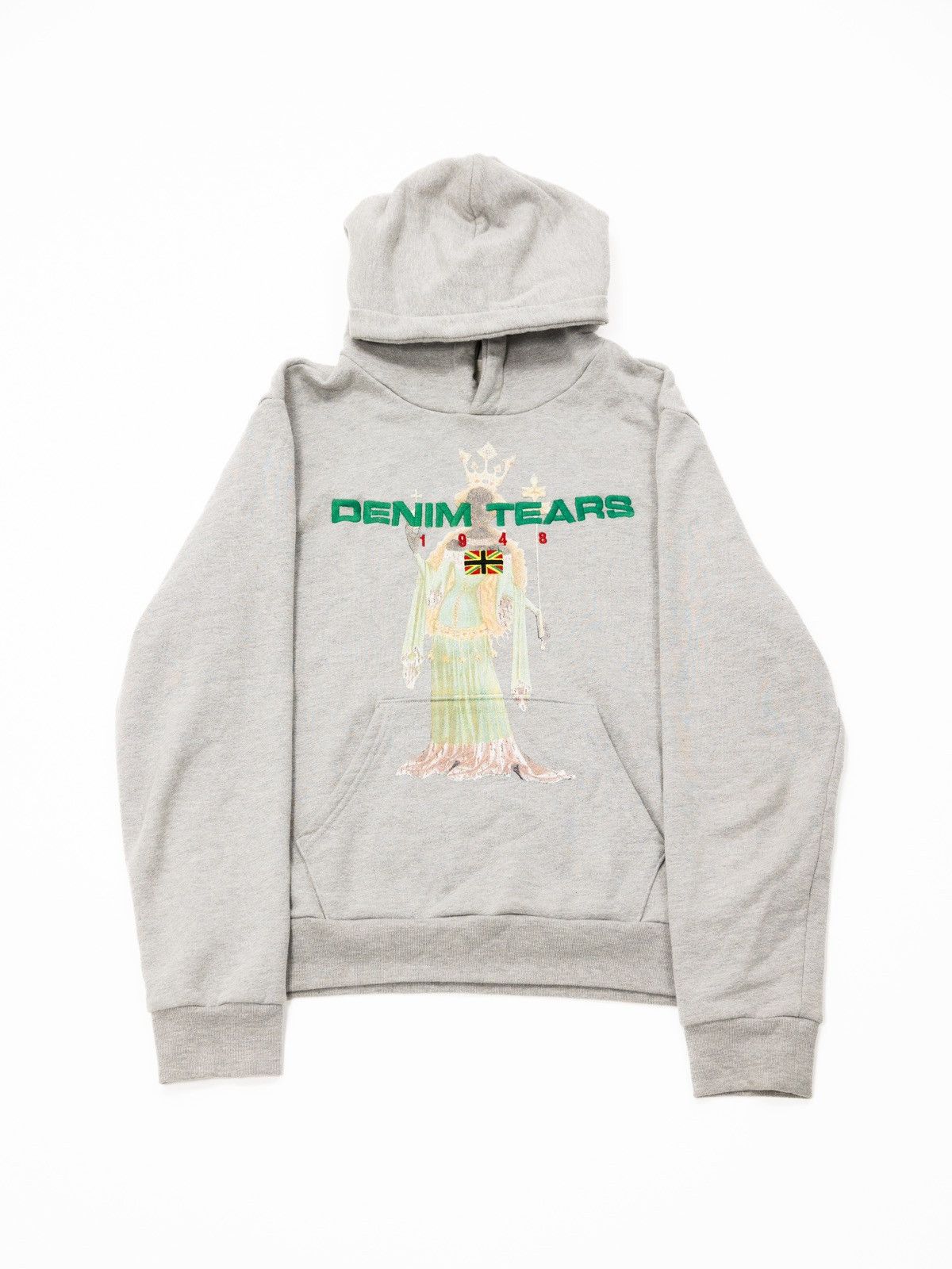 image of Denim Tears Queen Of Sheba Hoodie in Grey, Men's (Size Medium)