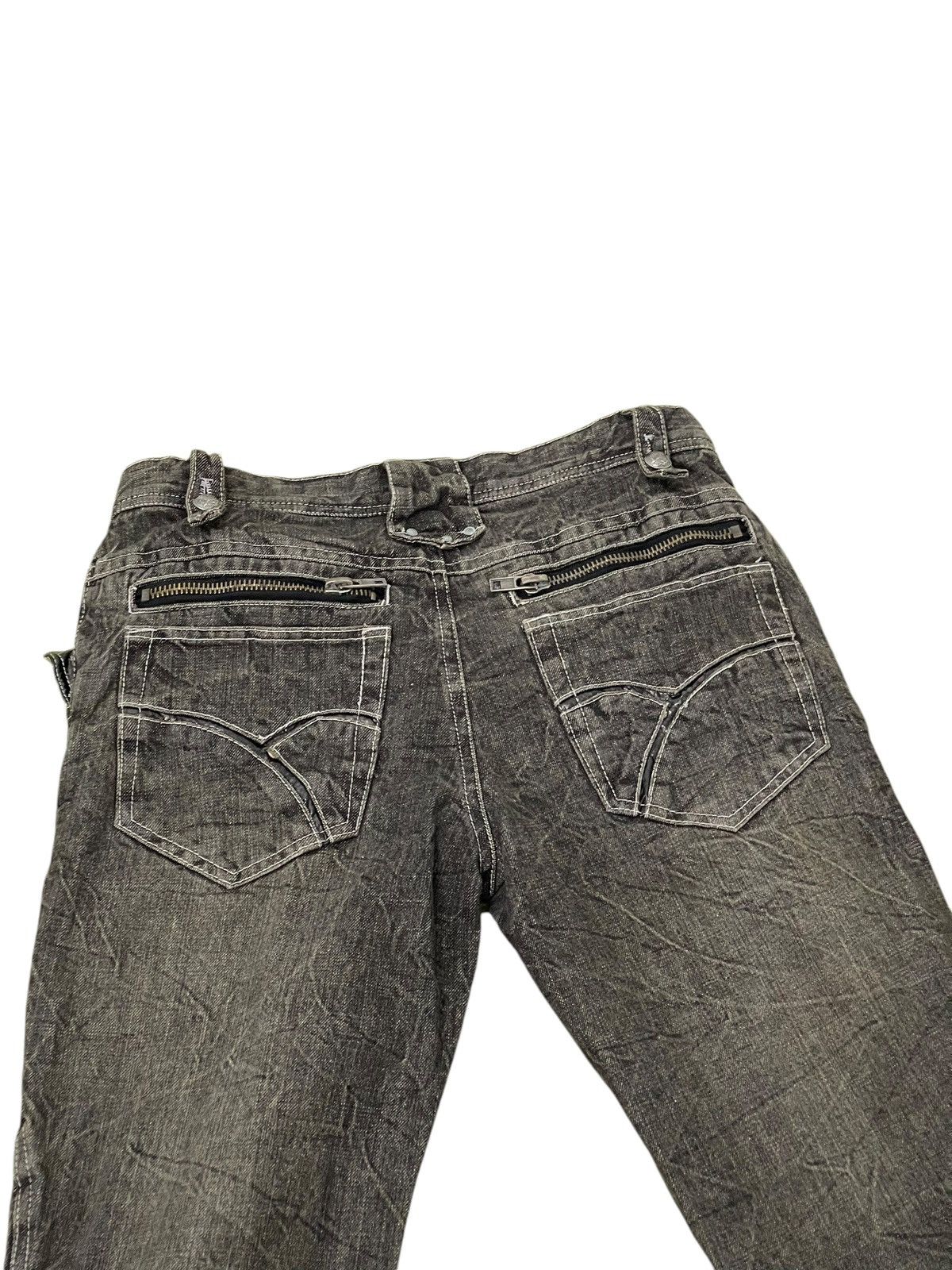 Japanese Brand Flare Jeans Shinehill Faded Distress Low Rise Boot Cut 1🟦4 Size US 30 / EU 46 - 18 Thumbnail