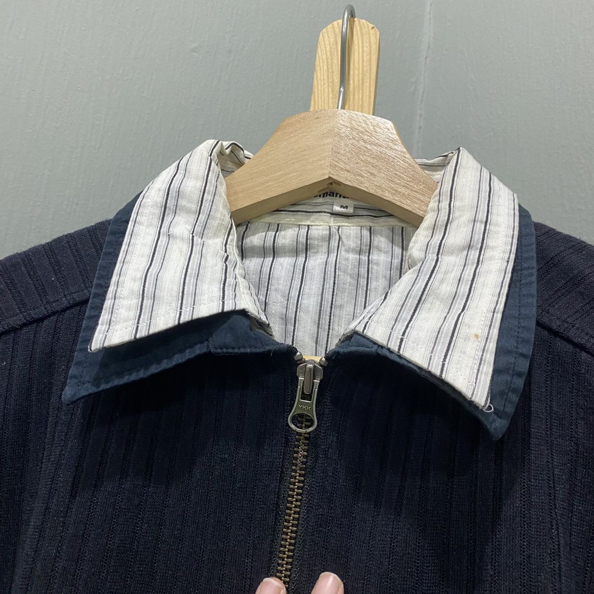 semanticdesign Semantic Design Hybrid Knit Zip Up Jacket Ribbed Pleated Size US S / EU 44-46 / 1 - 8 Thumbnail