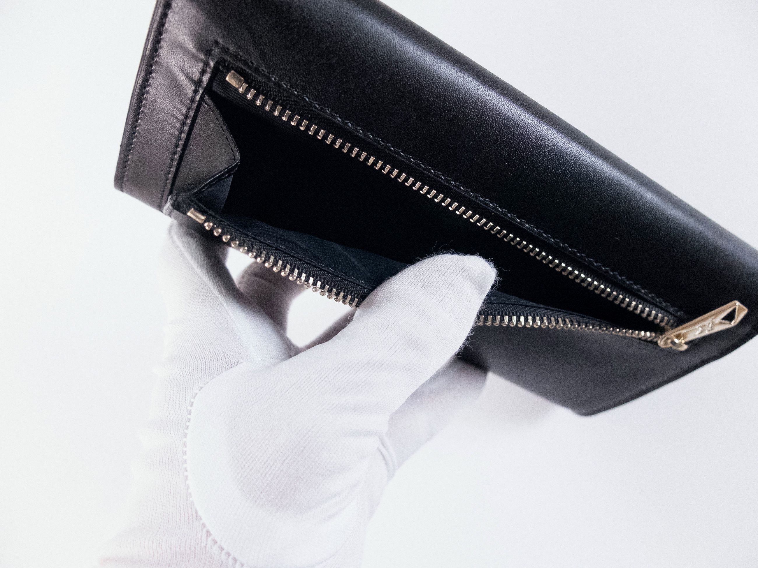 Paul Smith PAUL SMITH black trifold signature stripe leather wallet Size ONE SIZE - 7 Thumbnail