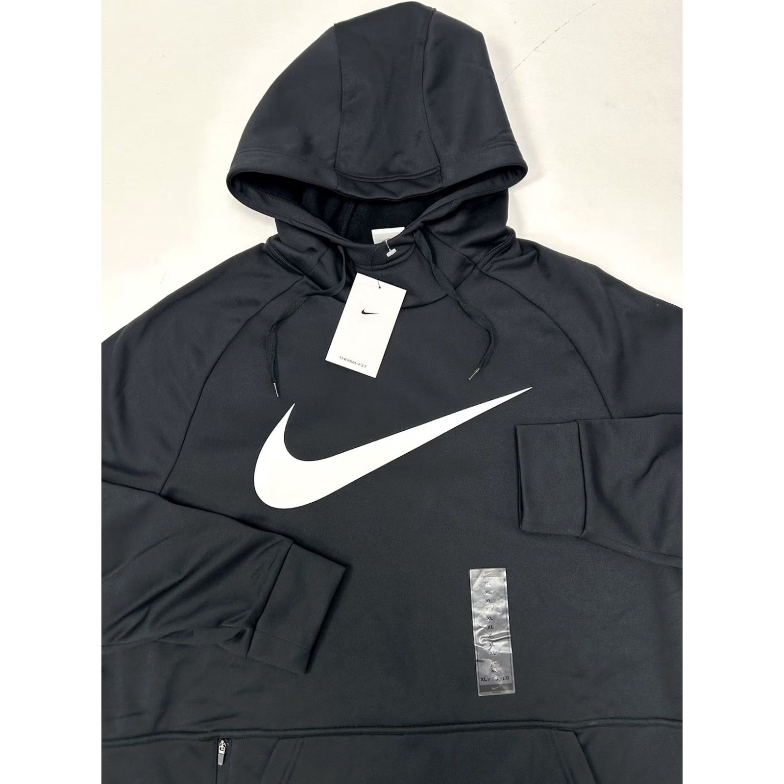 Nike Nike Therma Fit Swoosh Pullover Zip Pocket Black Hoodie CU6238-010 Mens XLARGE Size US XL / EU 56 / 4 - 2 Thumbnail