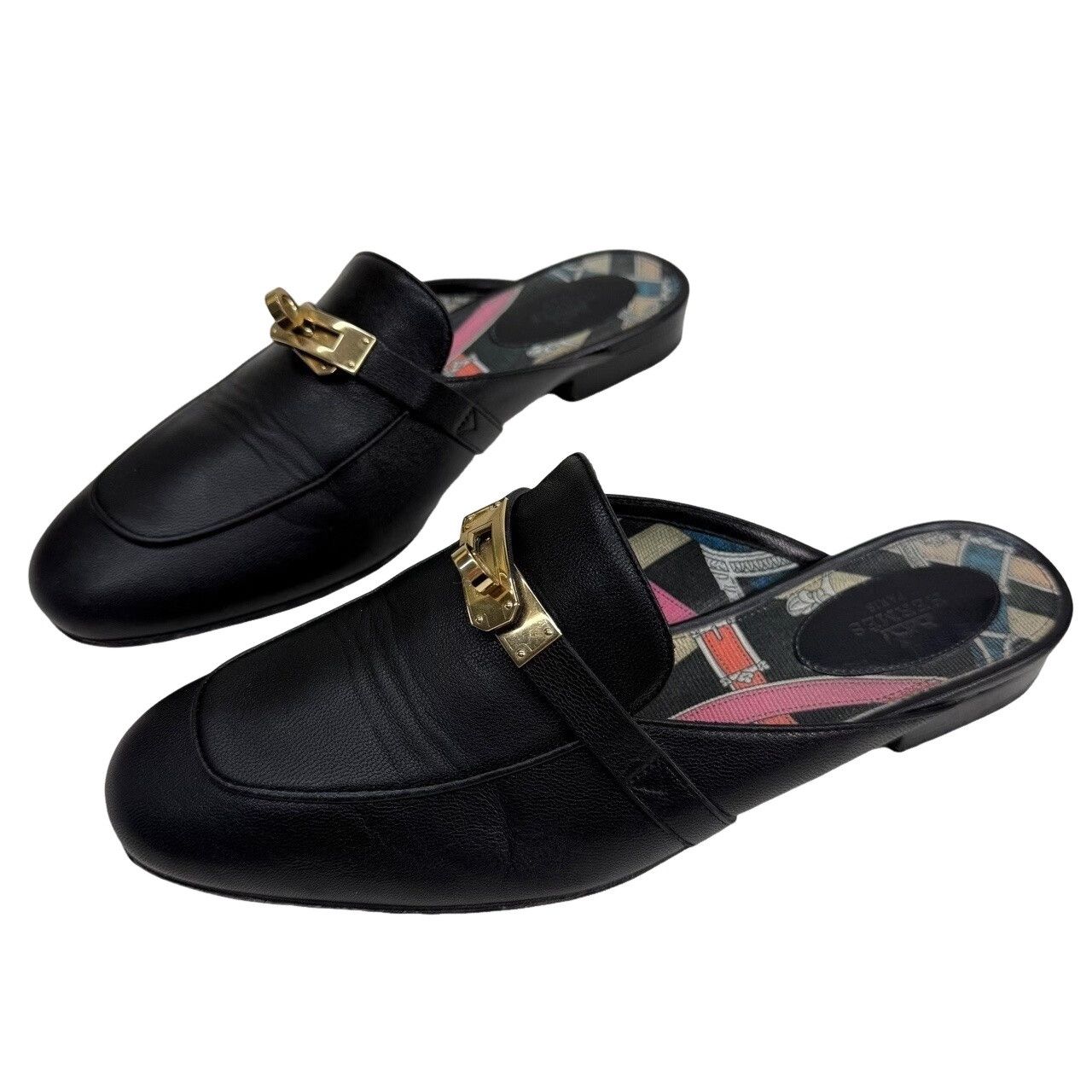 Hermes Hermès Kelly Leather Mules Size 38 Size US 8 / IT 38 - 1 Thumbnail
