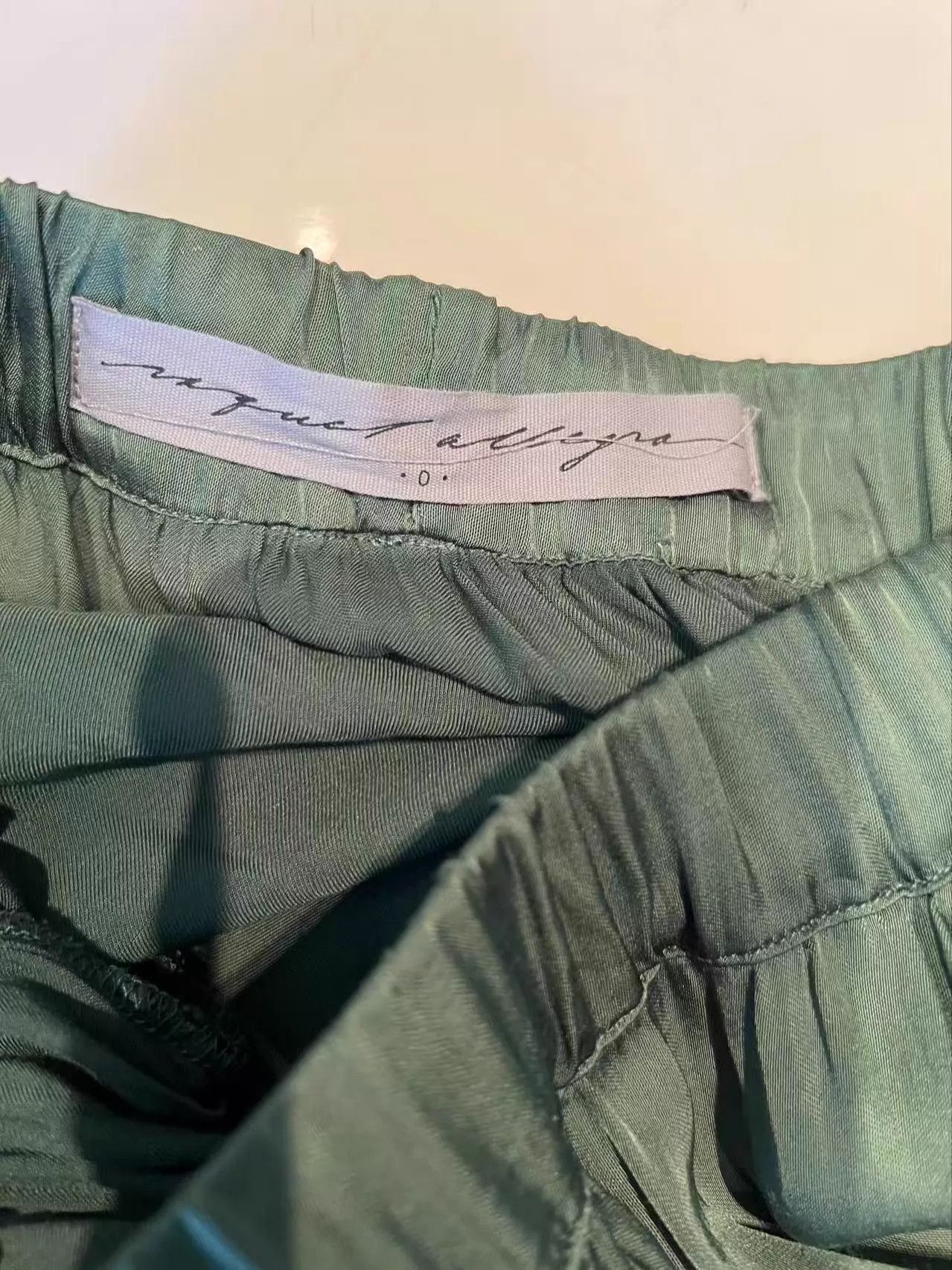 Other Raquel Allegra Green Elastic Waist Pockets Skirt 40 Size 27" / US 4 / IT 40 - 5 Thumbnail