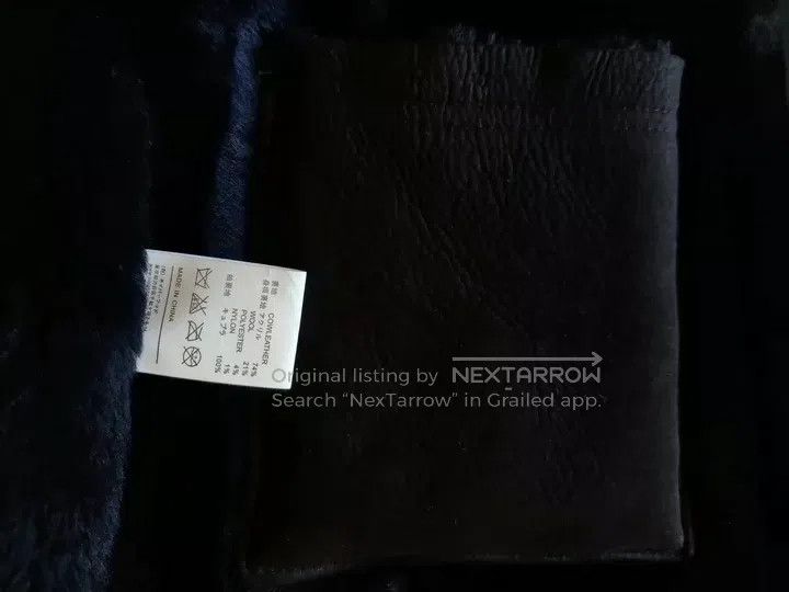Neighborhood Neighborhood Luxury Fur Lined Leather Jacket, Pure Black, Size US S / EU 44-46 / 1 - 8 Thumbnail