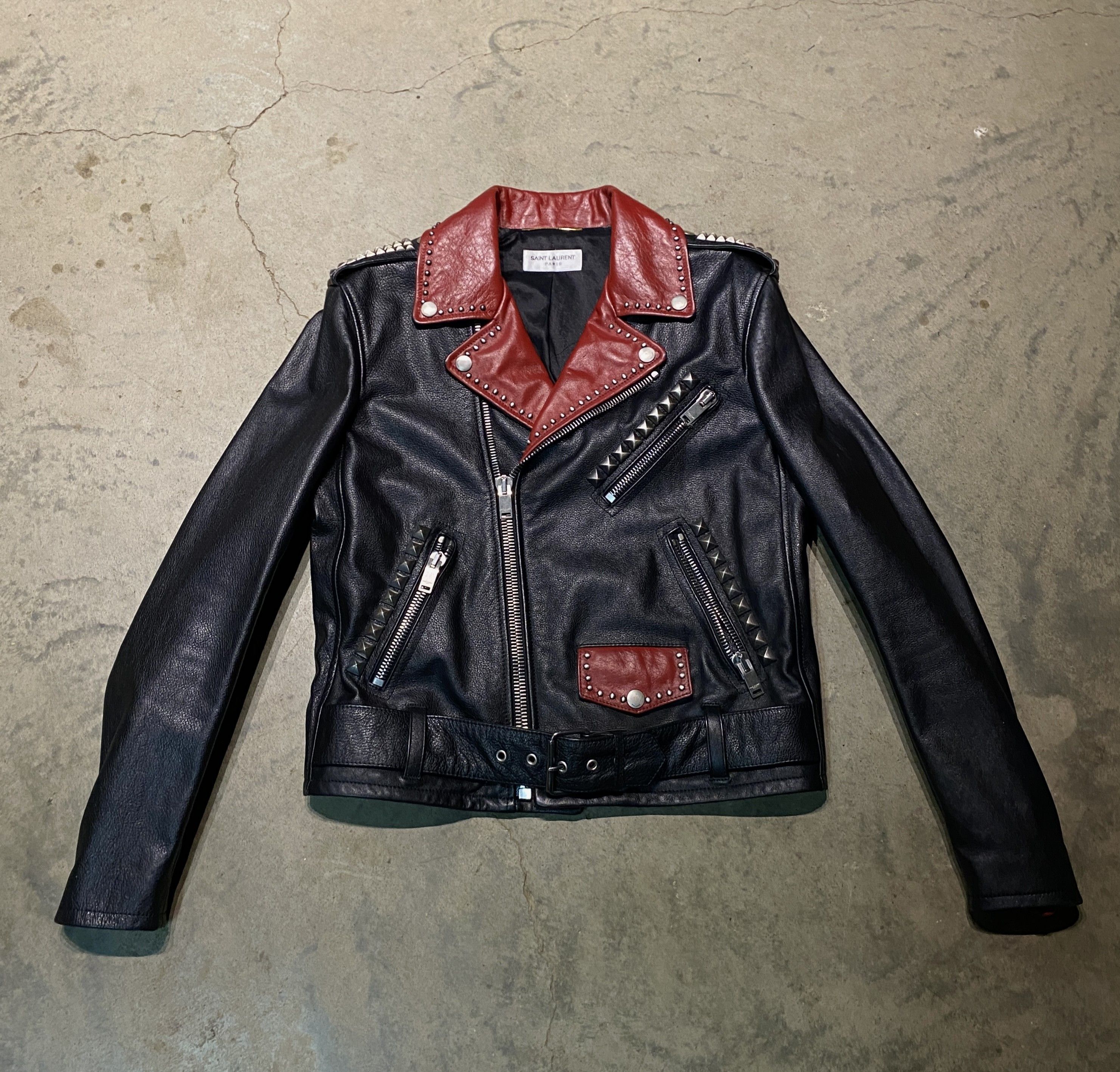 Saint Laurent Paris SLP SS16 "Surfsound" Degradé Sunset L17 Leather Jacket Size XS / US 0-2 / IT 36-38 - 10 Thumbnail