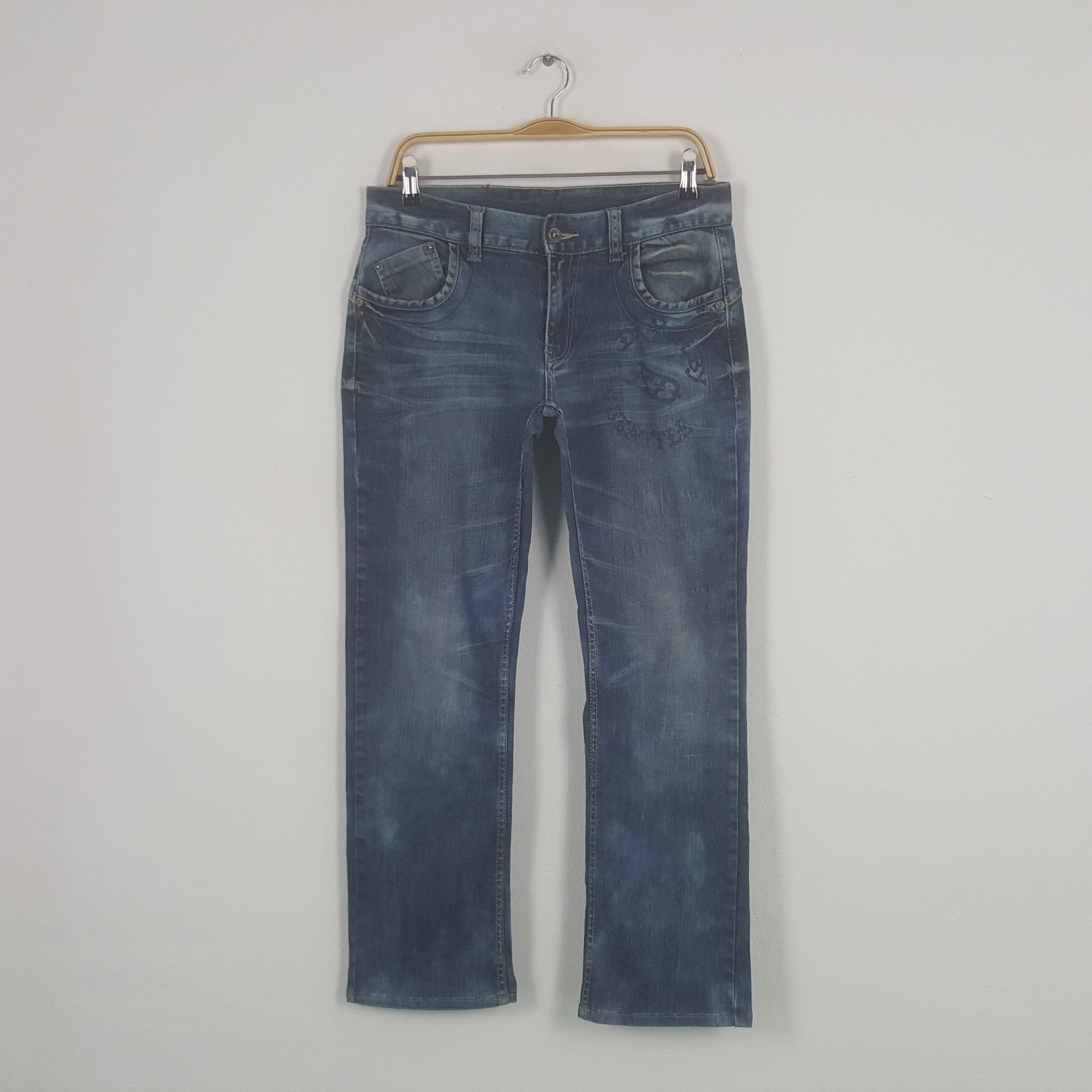 Christian Audigier Vintage Ed Hardy by Christian Audiger Embroidery Denim Jeans Size 32" / US 10 / IT 46 - 4 Thumbnail