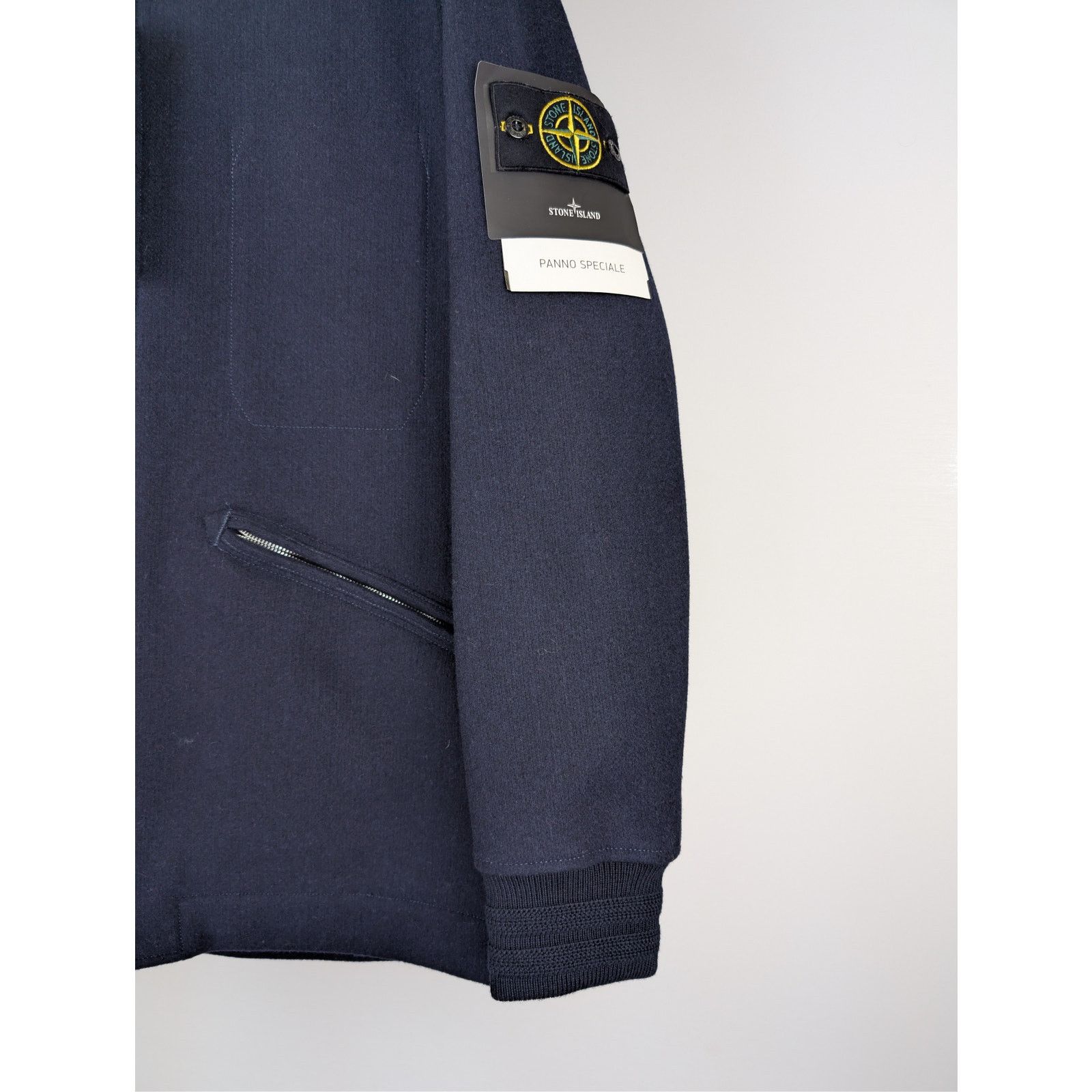 Stone Island o1rshd1 Panno Speciale Hoodie Jacket in navy blue wool blend Size US L / EU 52-54 / 3 - 4 Thumbnail
