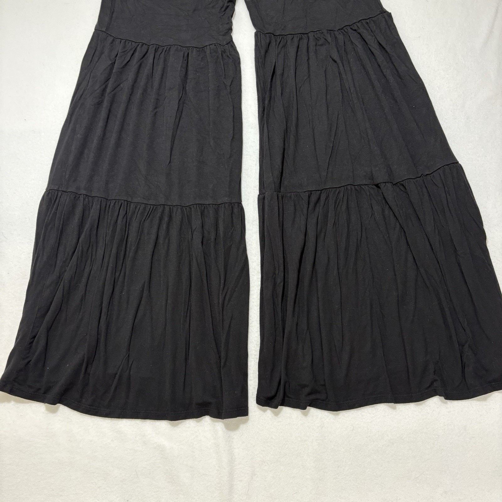 Other Fashion Nova Medium Wide/Flared Leg Pants Black Trousers Size 32" / US 10 / IT 46 - 4 Thumbnail