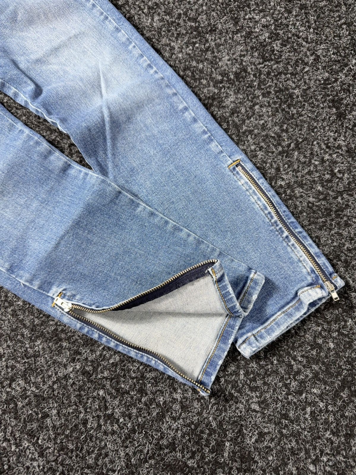 Diesel Luxury 00s Diesel Slandy-Zip Super Skinny Zip Jeans Punk Y2K Size 31" - 4 Thumbnail